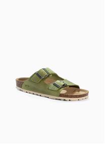 Mules et sabots en cuir ATLAS fille noir