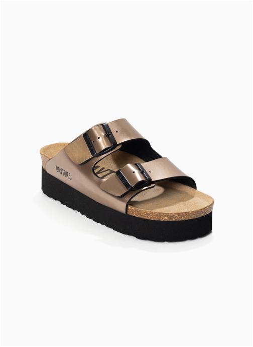 Bayton Mules JAPET femme or et bronze