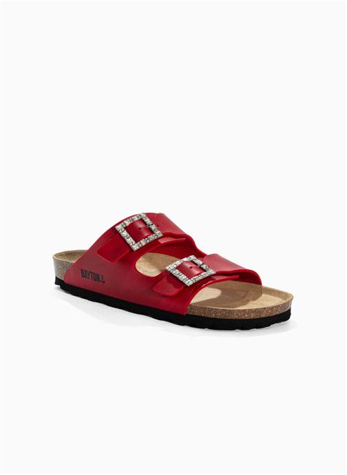 Bayton Mules STRASS ATLAS femme rouge