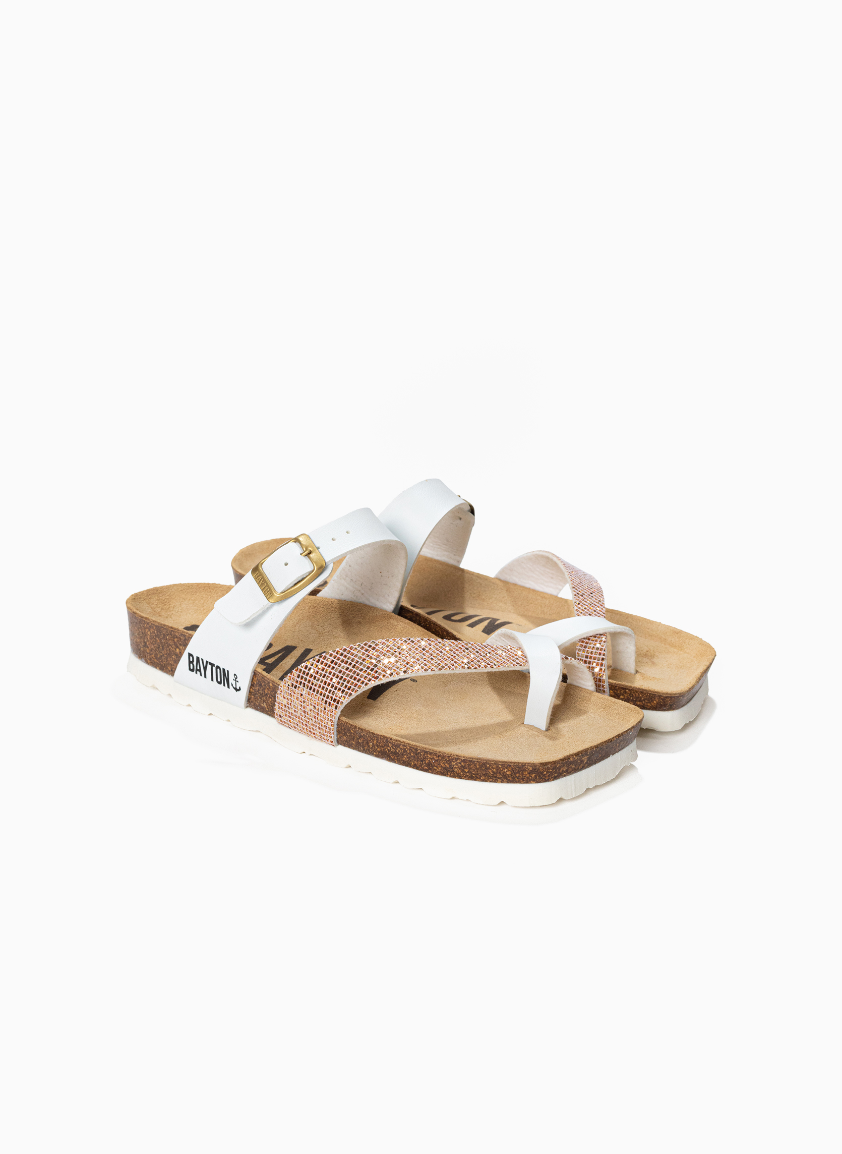 Mules DIANE femme blanc Bayton Mules DIANE femme blanc Blanc pailleté