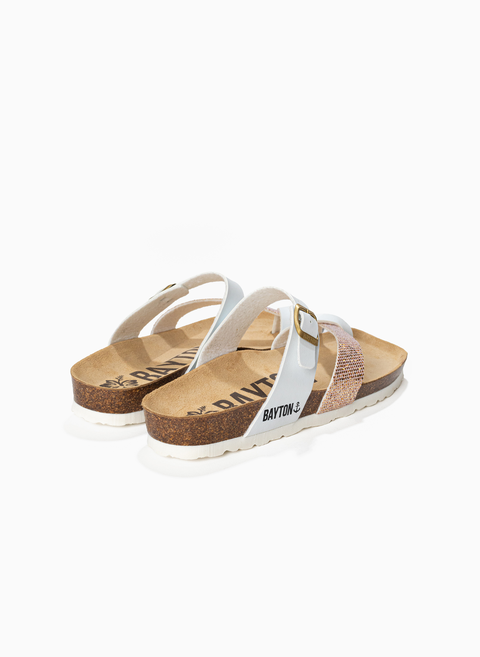 Mules DIANE femme blanc Bayton Mules DIANE femme blanc Blanc pailleté