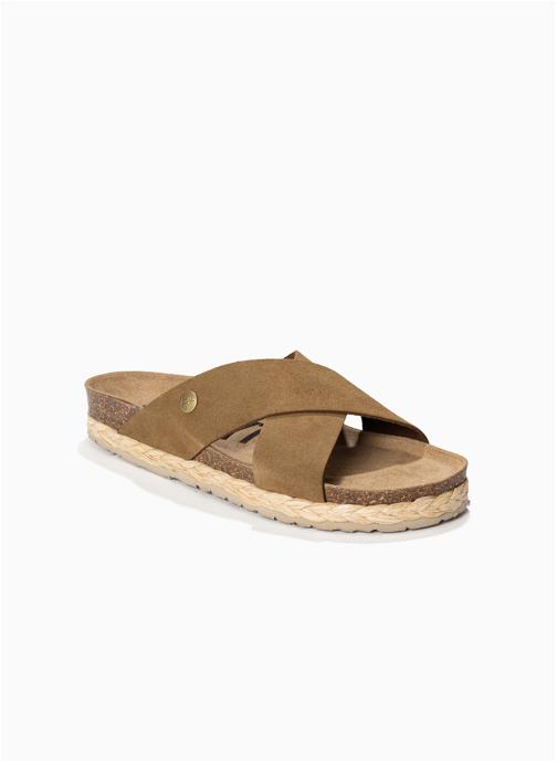 Bayton Mules en cuir suédé BURGOS femme marron