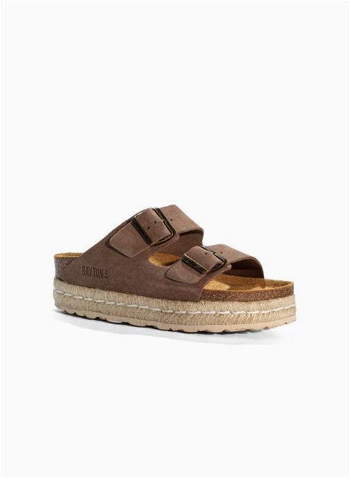 Bayton Mules en cuir suédé ATLAS femme beige