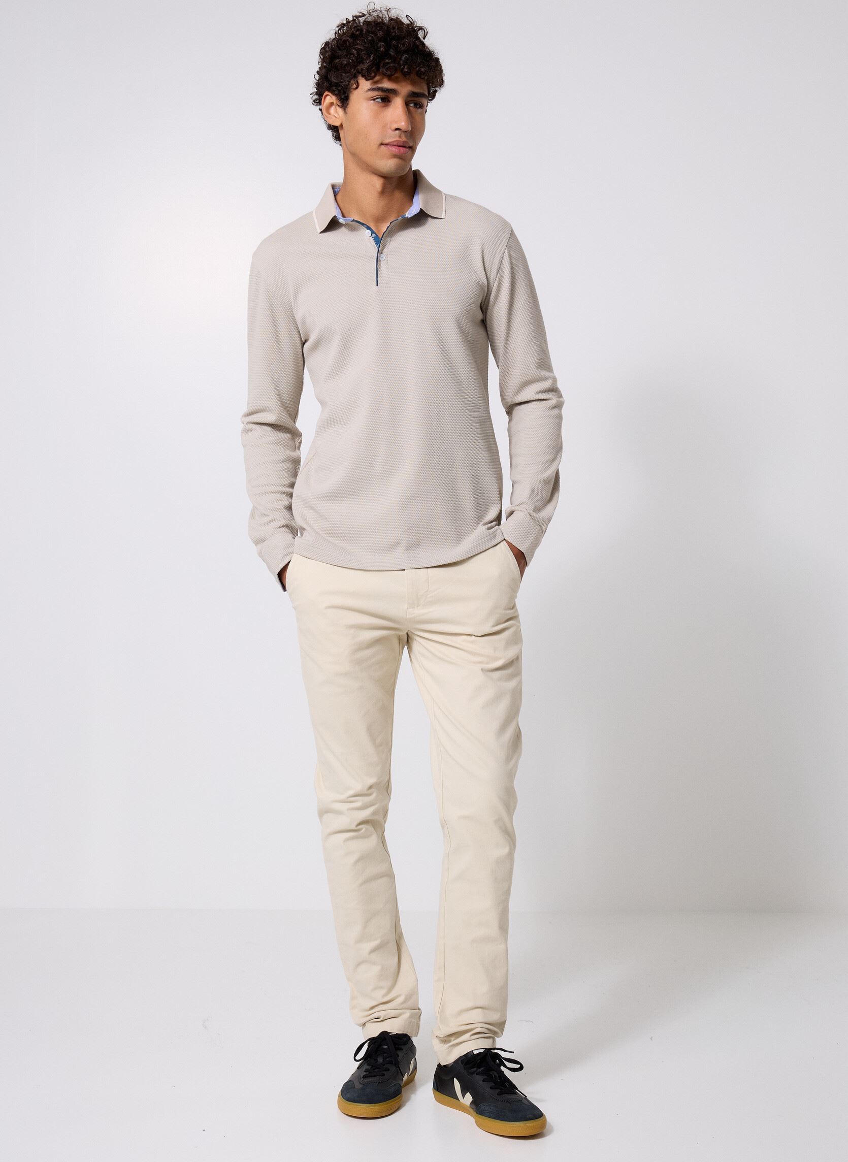 Korte mouwen polo's TPOLONG heren grijs MADE BY Korte mouwen polo's TPOLONG heren grijs Dove
