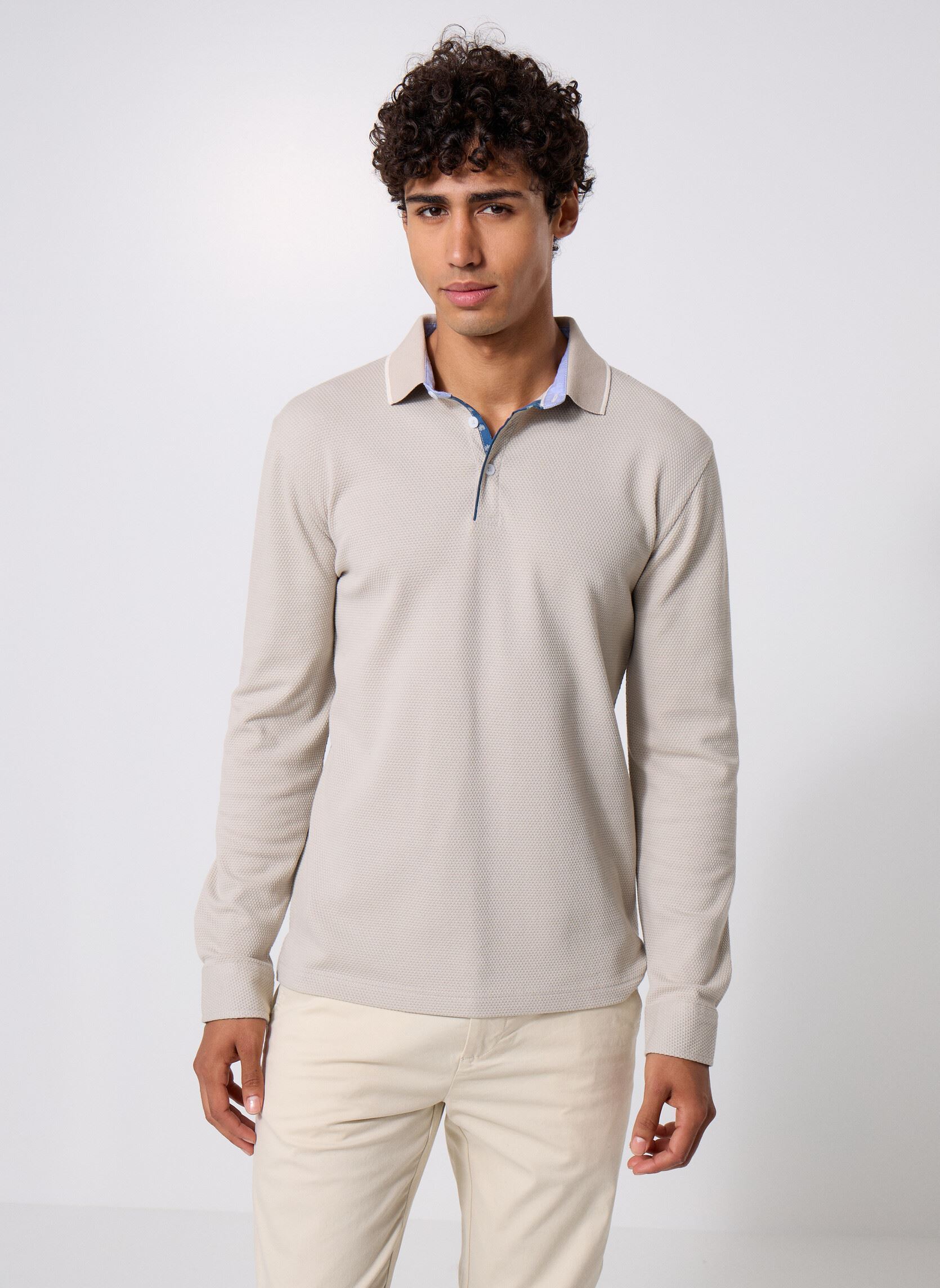 Korte mouwen polo's TPOLONG heren grijs MADE BY Korte mouwen polo's TPOLONG heren grijs Dove