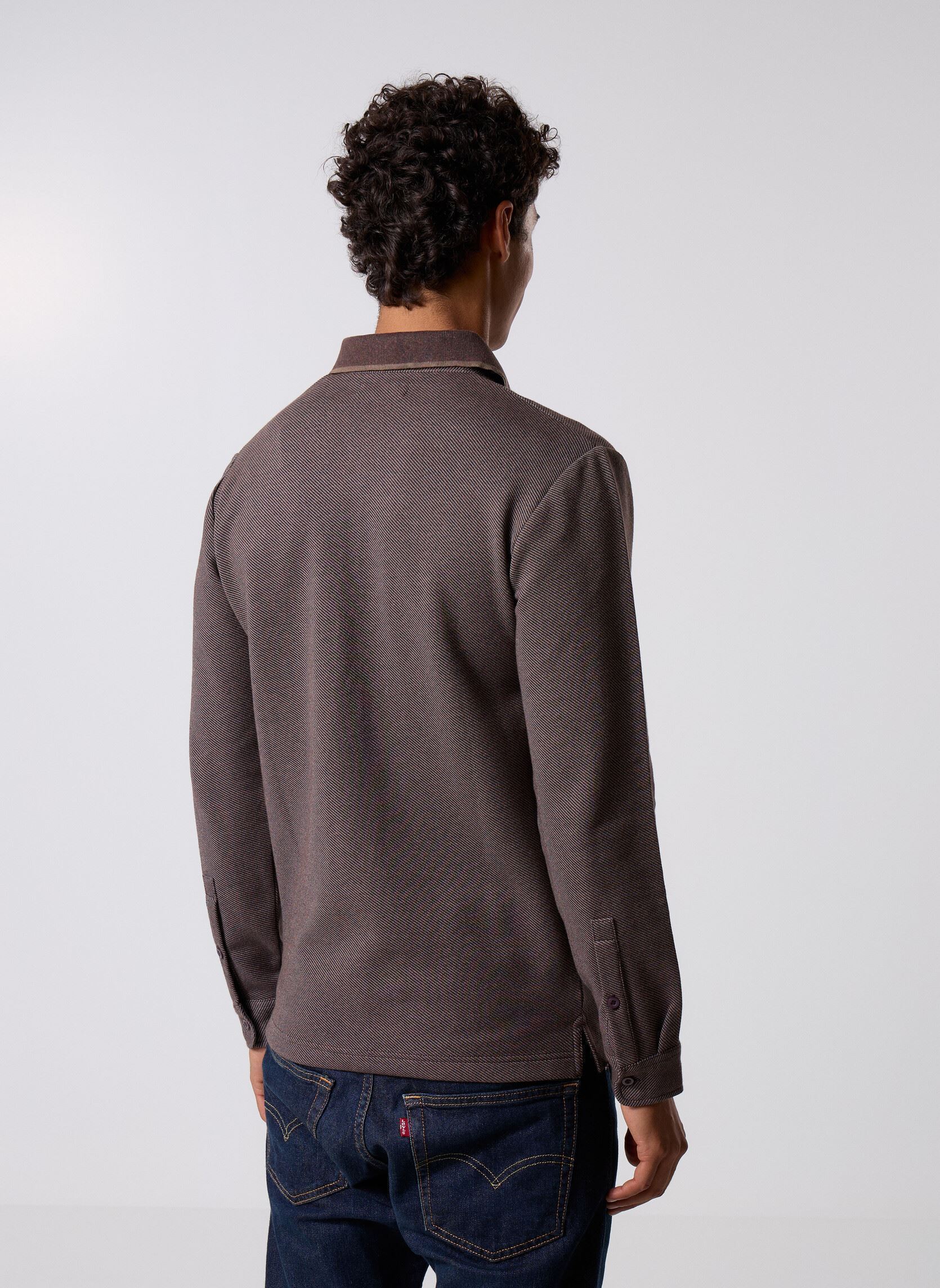 Tee-shirts manches longues TPOLO-LONG homme marron Marvin&Co Tee-shirts manches longues TPOLO-LONG homme marron Mulch