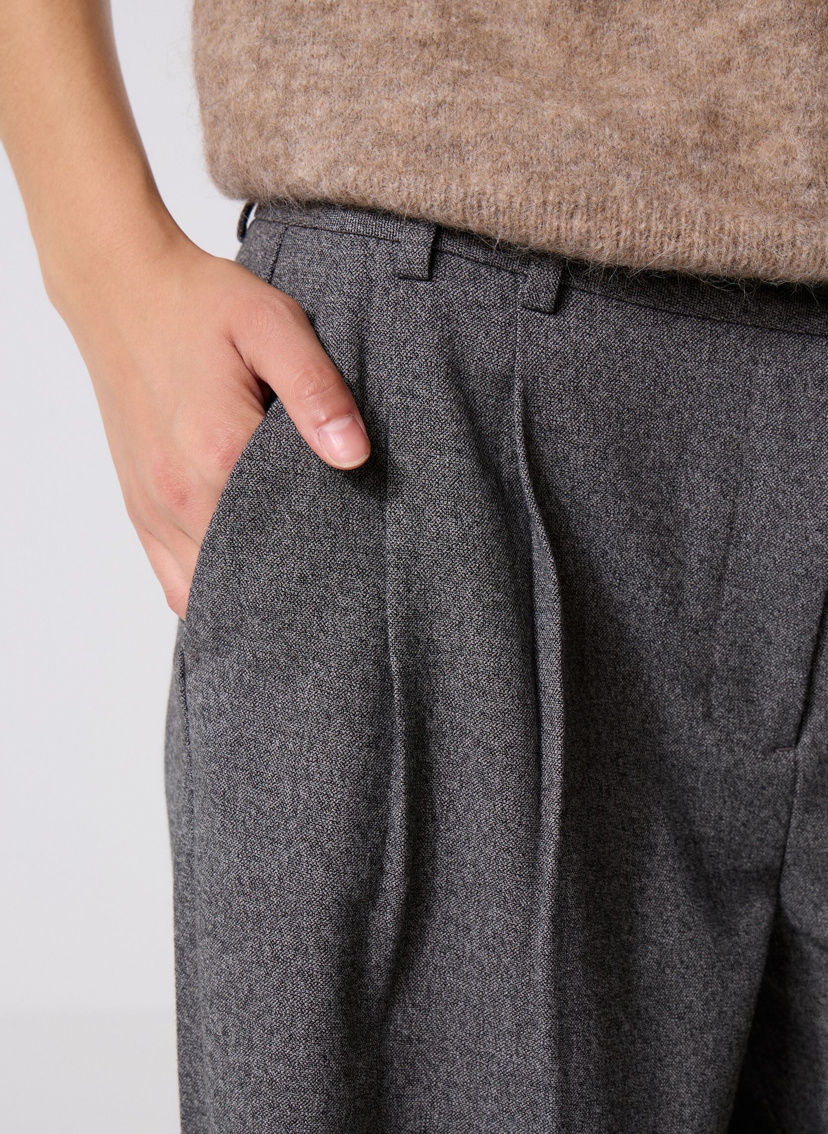 Pantaloni larghi PANMOULINEL donna grigio Georgia Rose Pantaloni larghi PANMOULINEL donna grigio GRAY FLANNEL