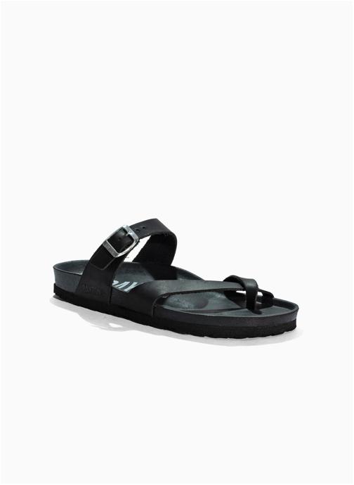 Bayton Sandales et mules Tongs en cuir DIANE pour homme BLACK homme noir
