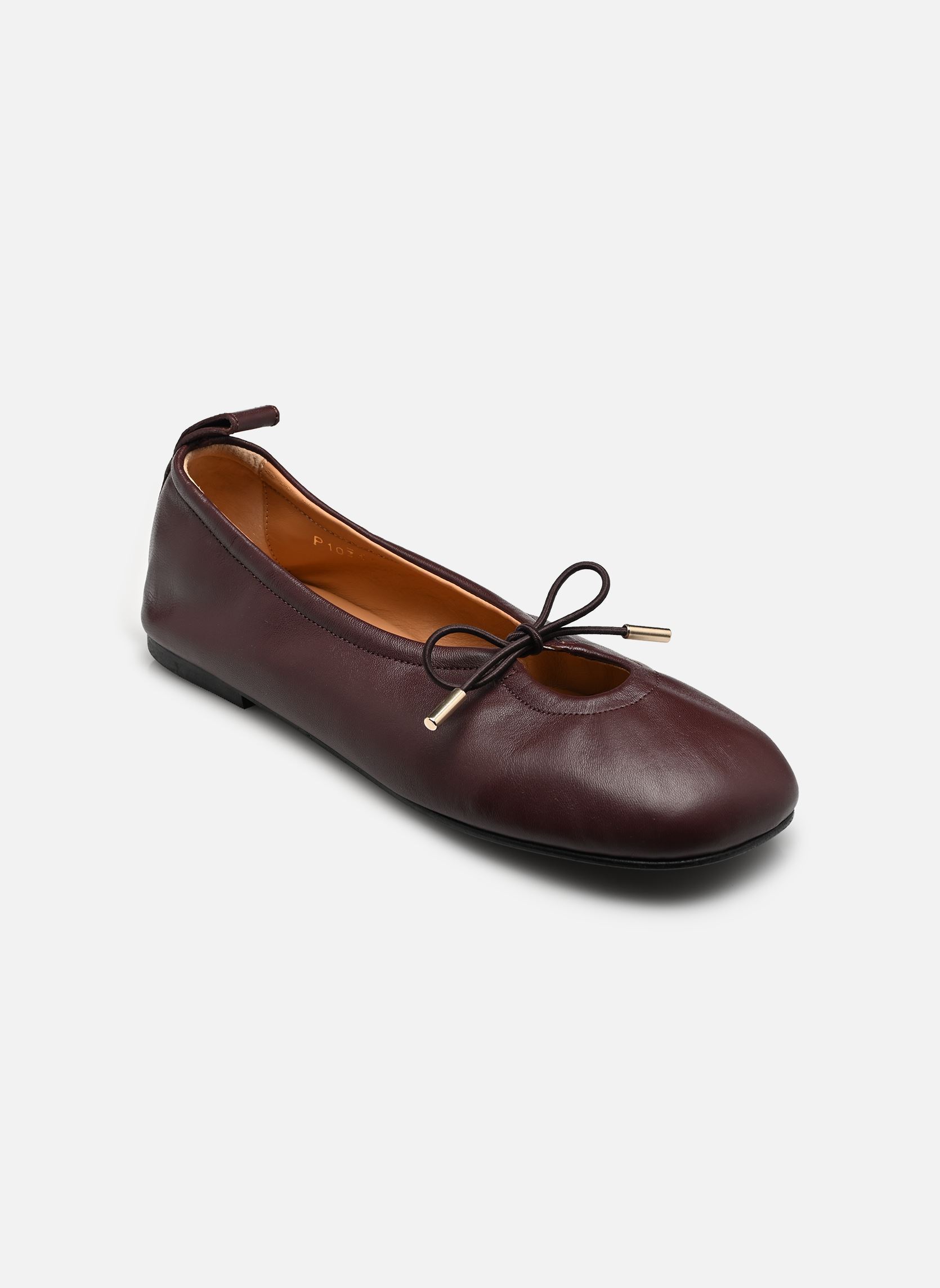 Klassieke ballerina's Rosalind dames bruin Alohas Klassieke ballerina's Rosalind dames bruin BROWN LEATHER