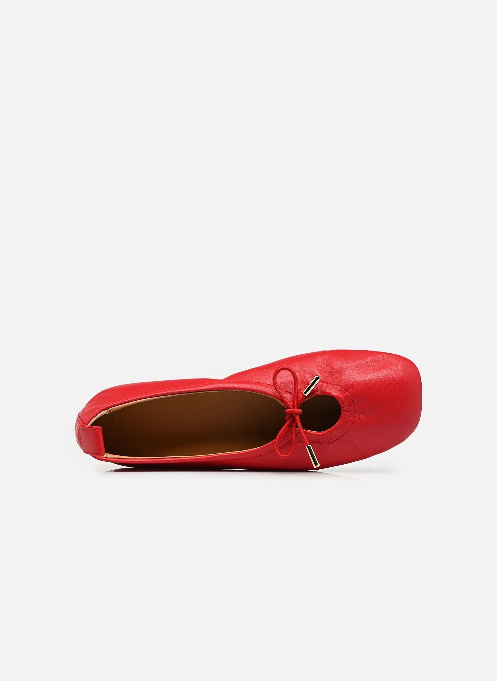 Klassische Ballerinas Rosalind damen rot Alohas Klassische Ballerinas Rosalind damen rot RED LEATHER