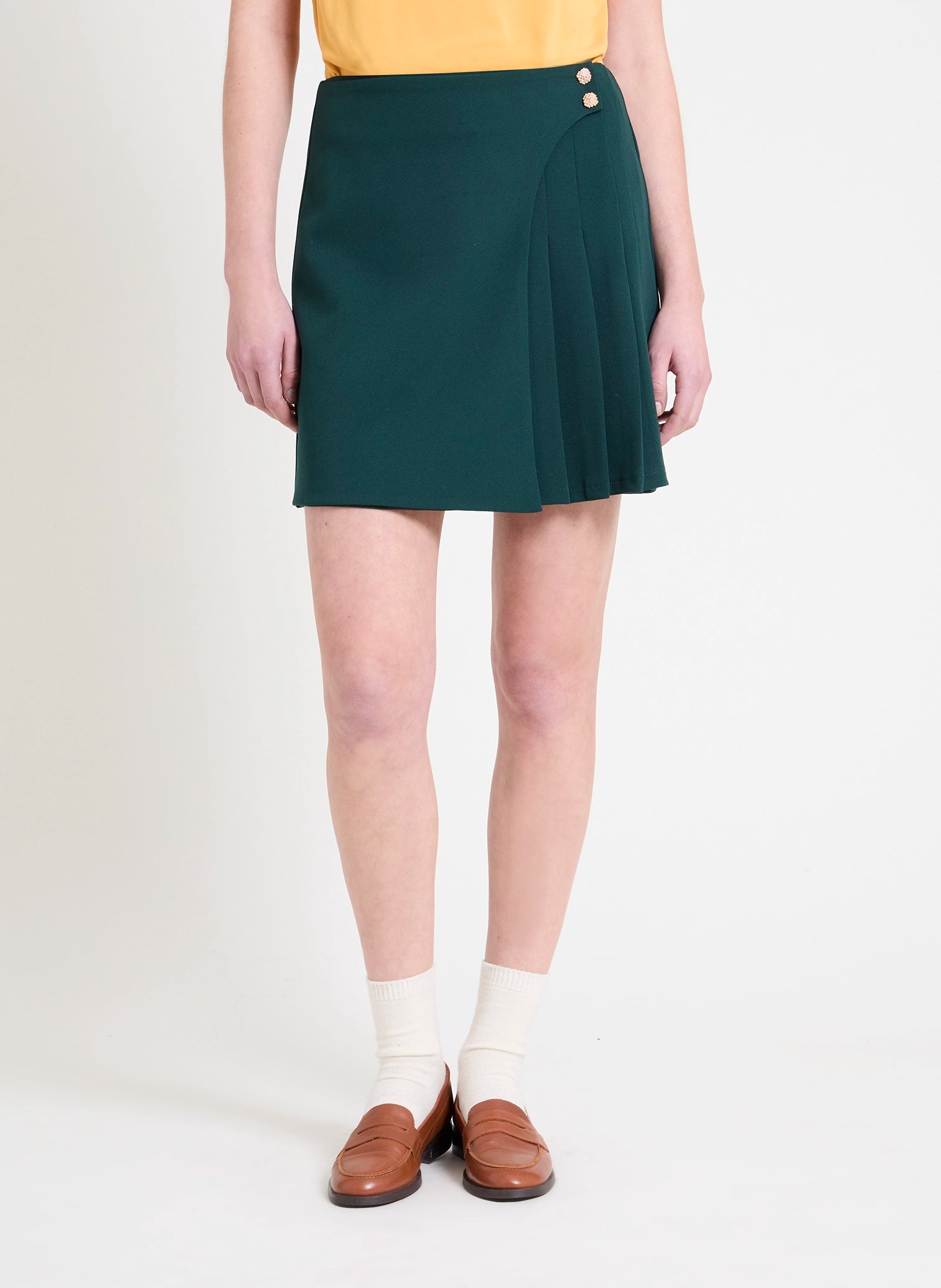 Jupe Sirène Mi-longue Satinée Verte | Ensembles | PLT FR