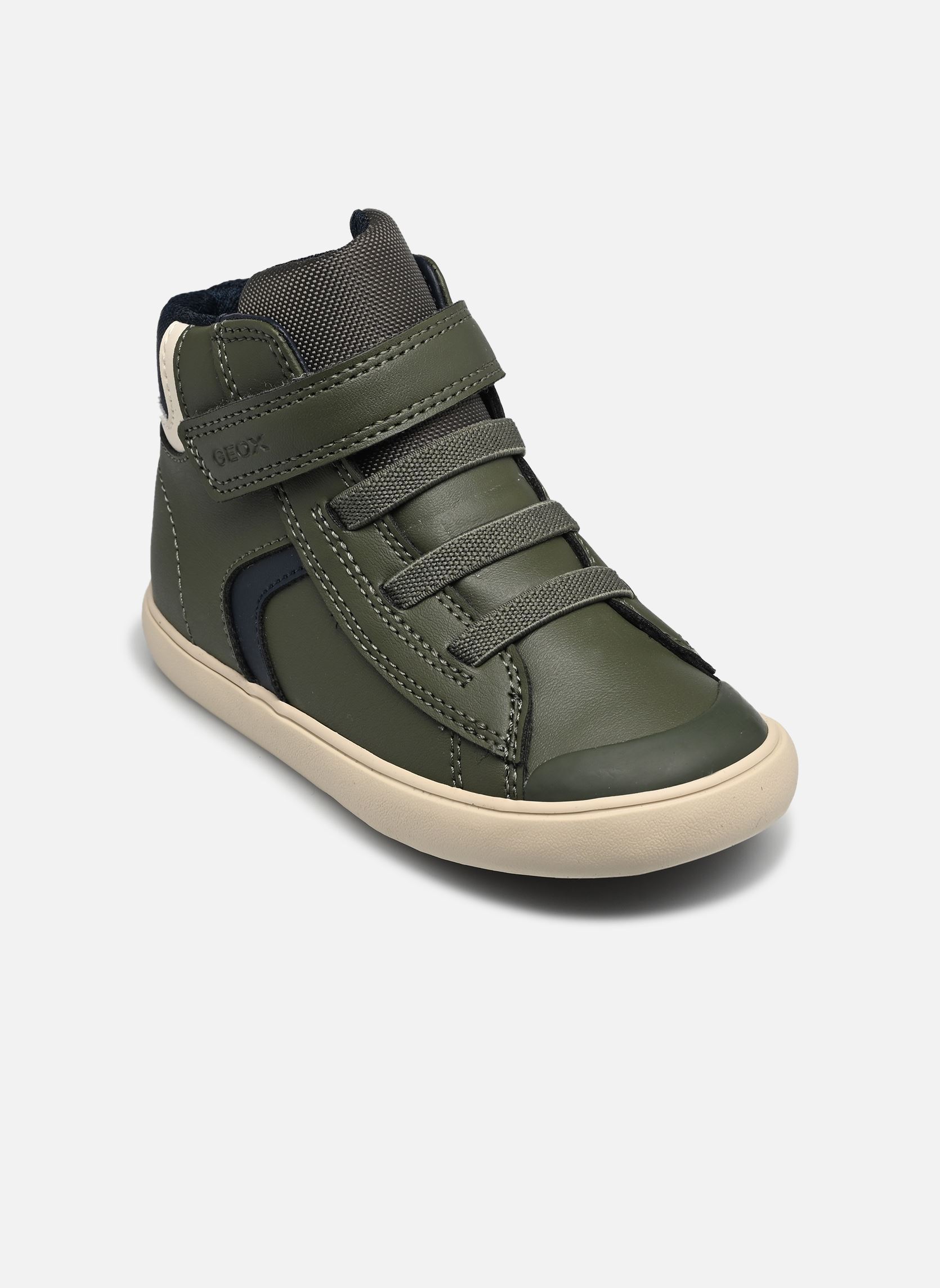 Hoge sneakers B GISLI BOY D jongens groen Geox Hoge sneakers B GISLI BOY D jongens groen DK GREEN/NAVY