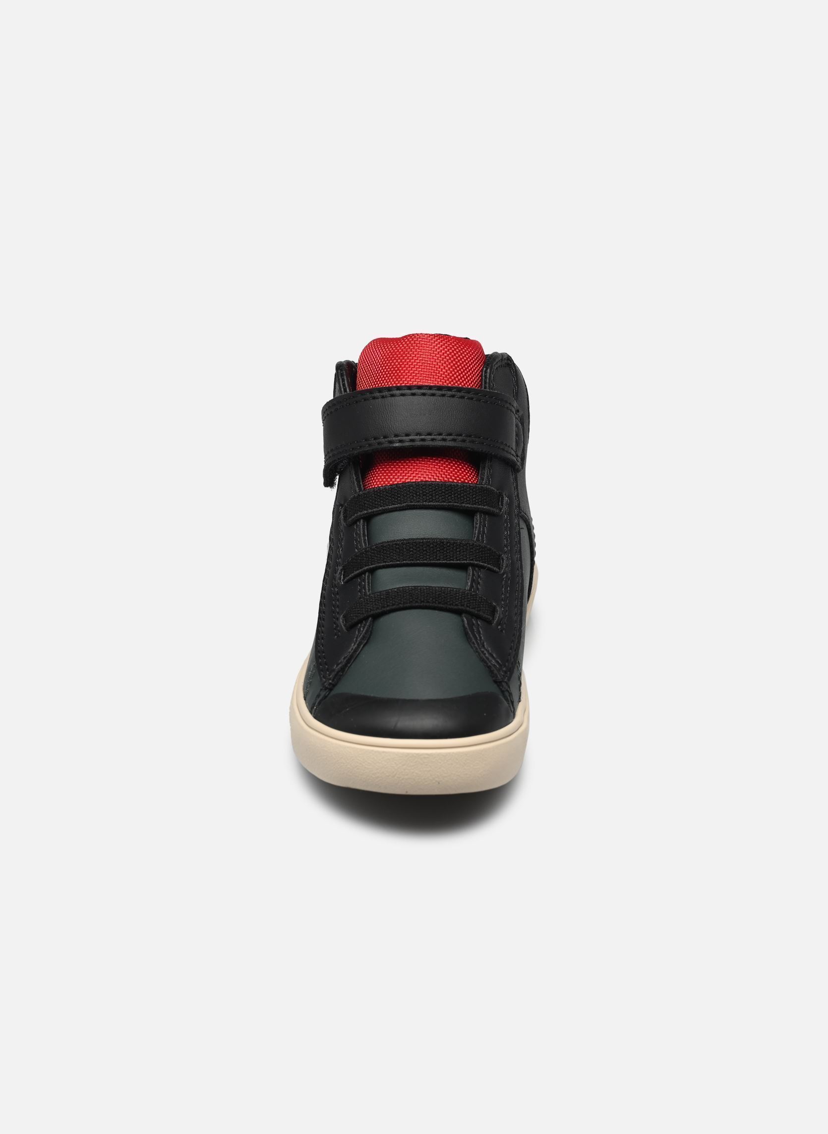 Sneakers alte B GISLI BOY D nero Geox Sneakers alte B GISLI BOY D nero BLACK/DK GREEN