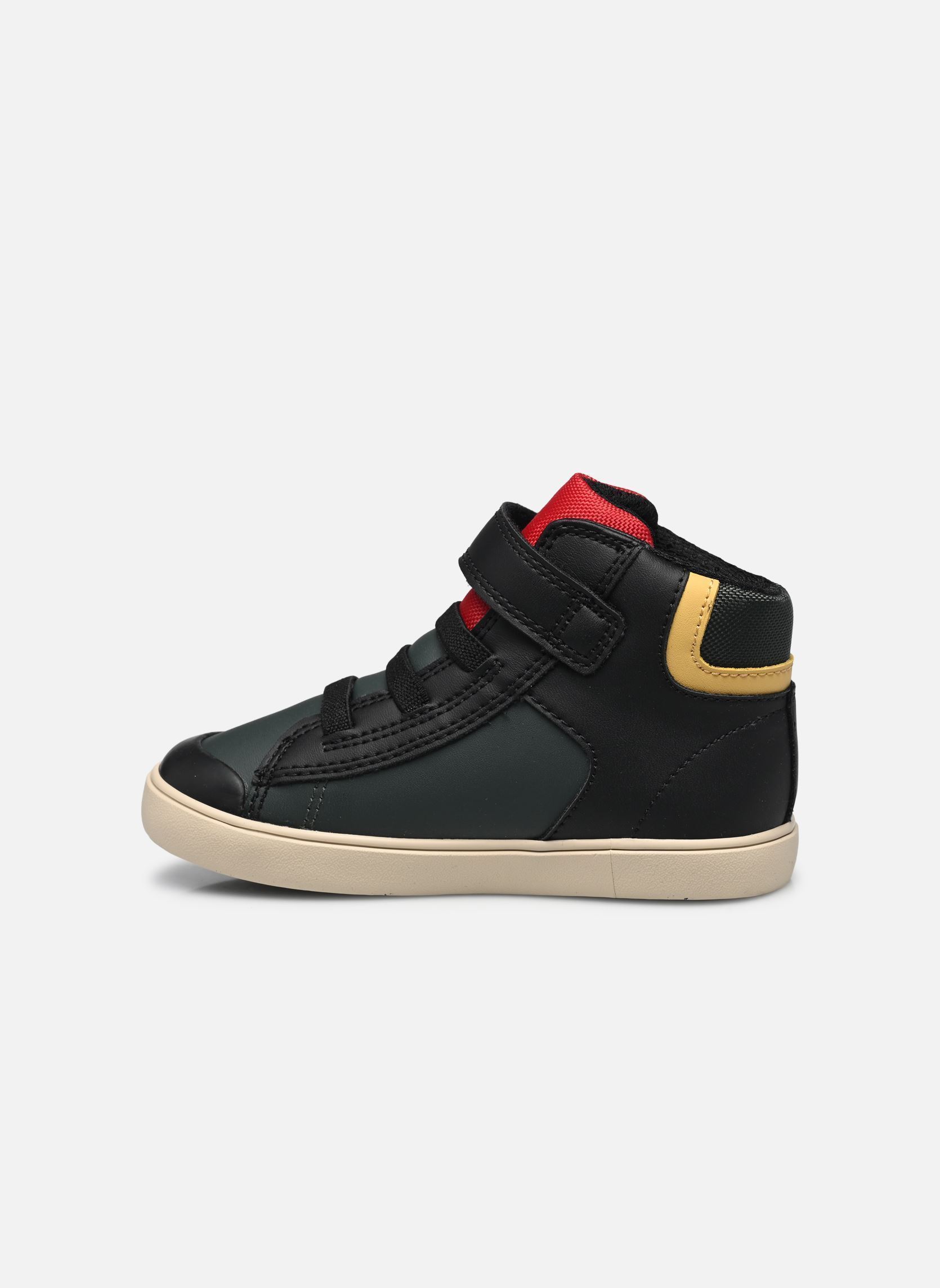 Sneakers alte B GISLI BOY D nero Geox Sneakers alte B GISLI BOY D nero BLACK/DK GREEN