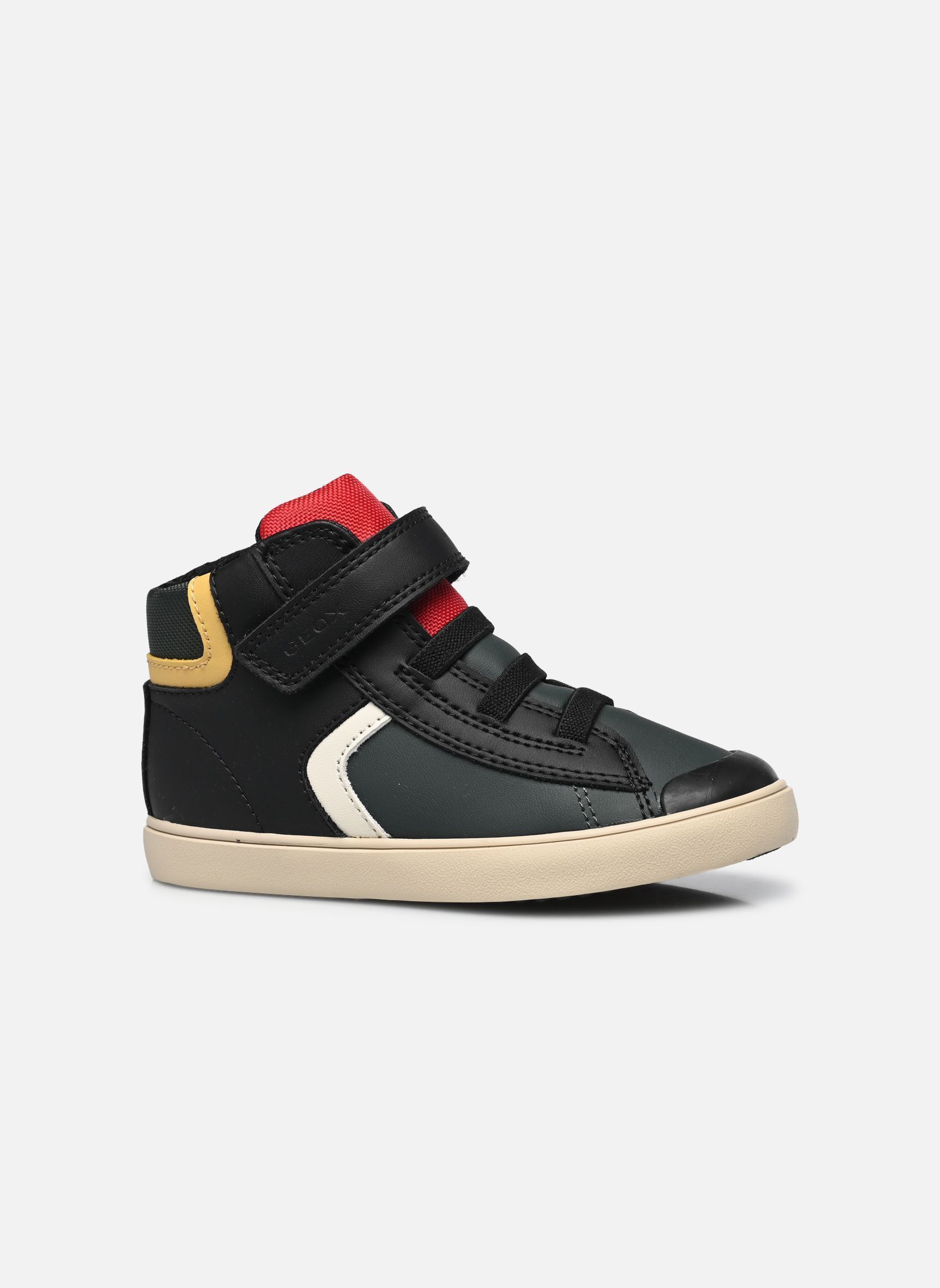 Sneakers alte B GISLI BOY D nero Geox Sneakers alte B GISLI BOY D nero BLACK/DK GREEN