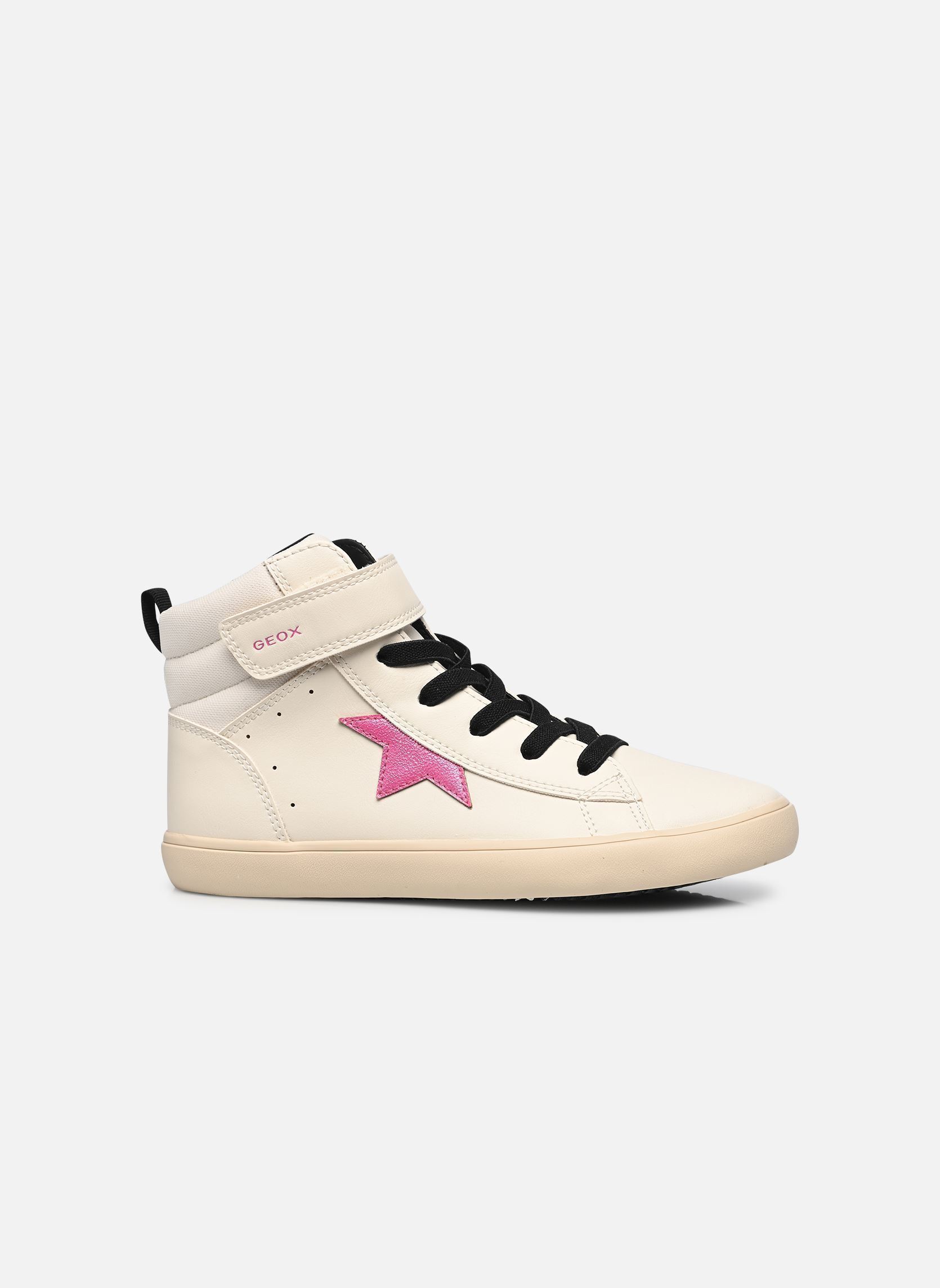 Knöchelhohe Sneaker J GISLI GIRL C mädchen weiß Geox Knöchelhohe Sneaker J GISLI GIRL C mädchen weiß LT IVORY/FUCHSIA