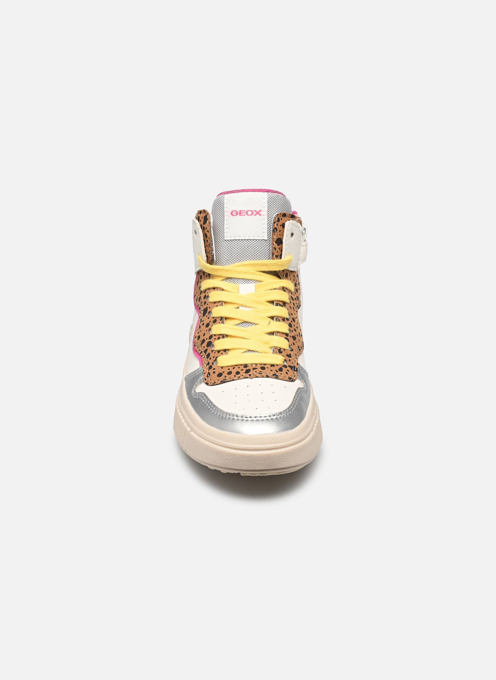 Baskets hautes J LAQUINNY GIRL B fille blanc Geox Baskets hautes J LAQUINNY GIRL B fille blanc Blanc / Fuchsia