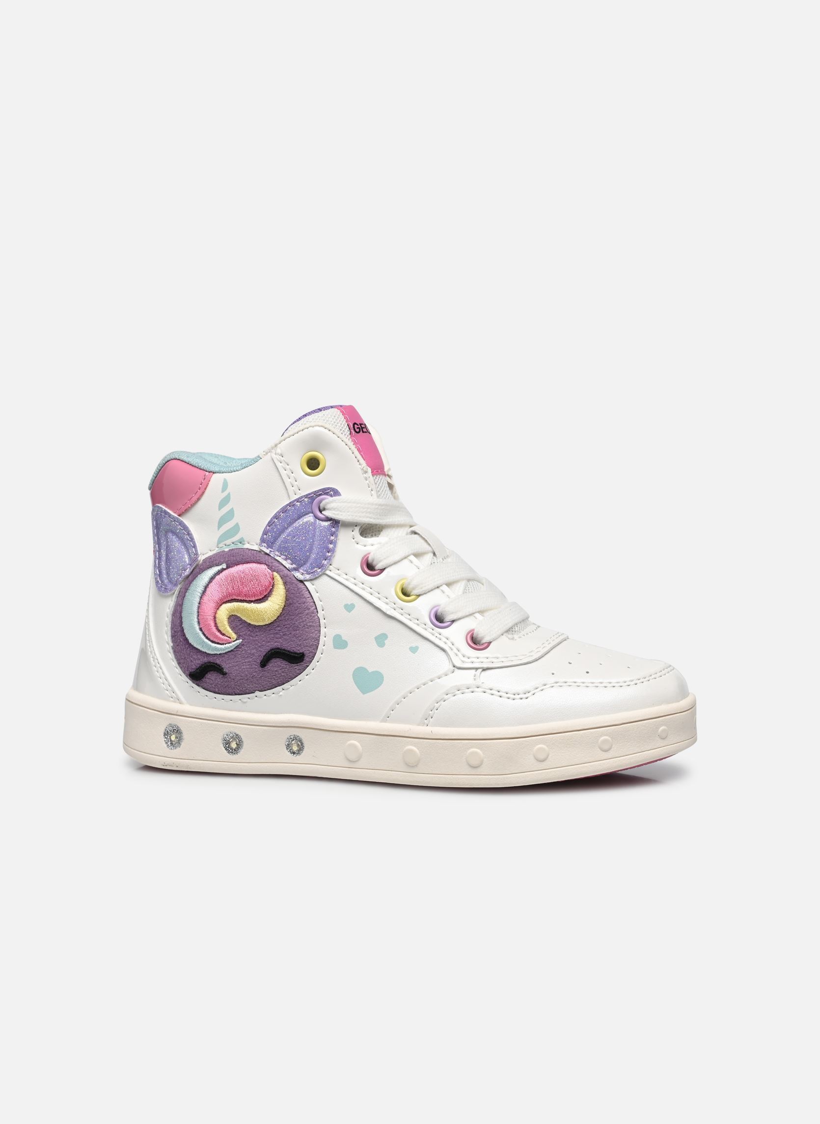 Knöchelhohe Sneaker J SKYLIN GIRL D mädchen weiß Geox Knöchelhohe Sneaker J SKYLIN GIRL D mädchen weiß Blanc/Multicolore