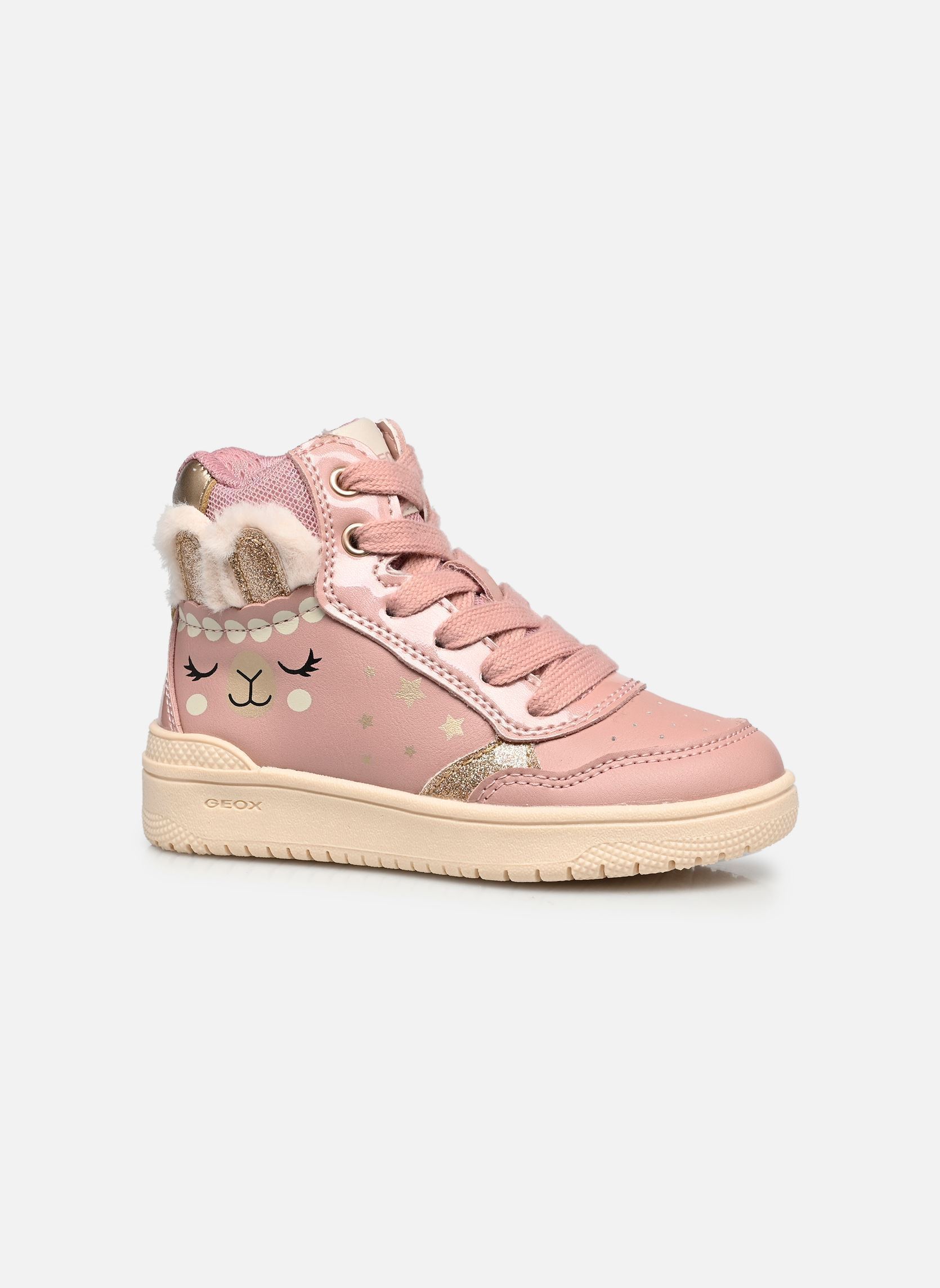 Hoge sneakers J WASHIBA GIRL E meisjes roze Geox Hoge sneakers J WASHIBA GIRL E meisjes roze OLD ROSE/PLATINUM