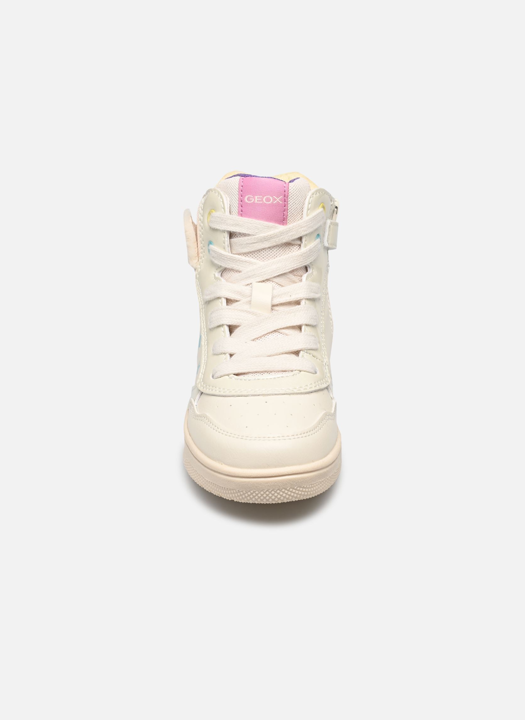 Baskets hautes J WASHIBA GIRL E fille blanc Geox Baskets hautes J WASHIBA GIRL E fille blanc LT IVORY/MULTICOLOR