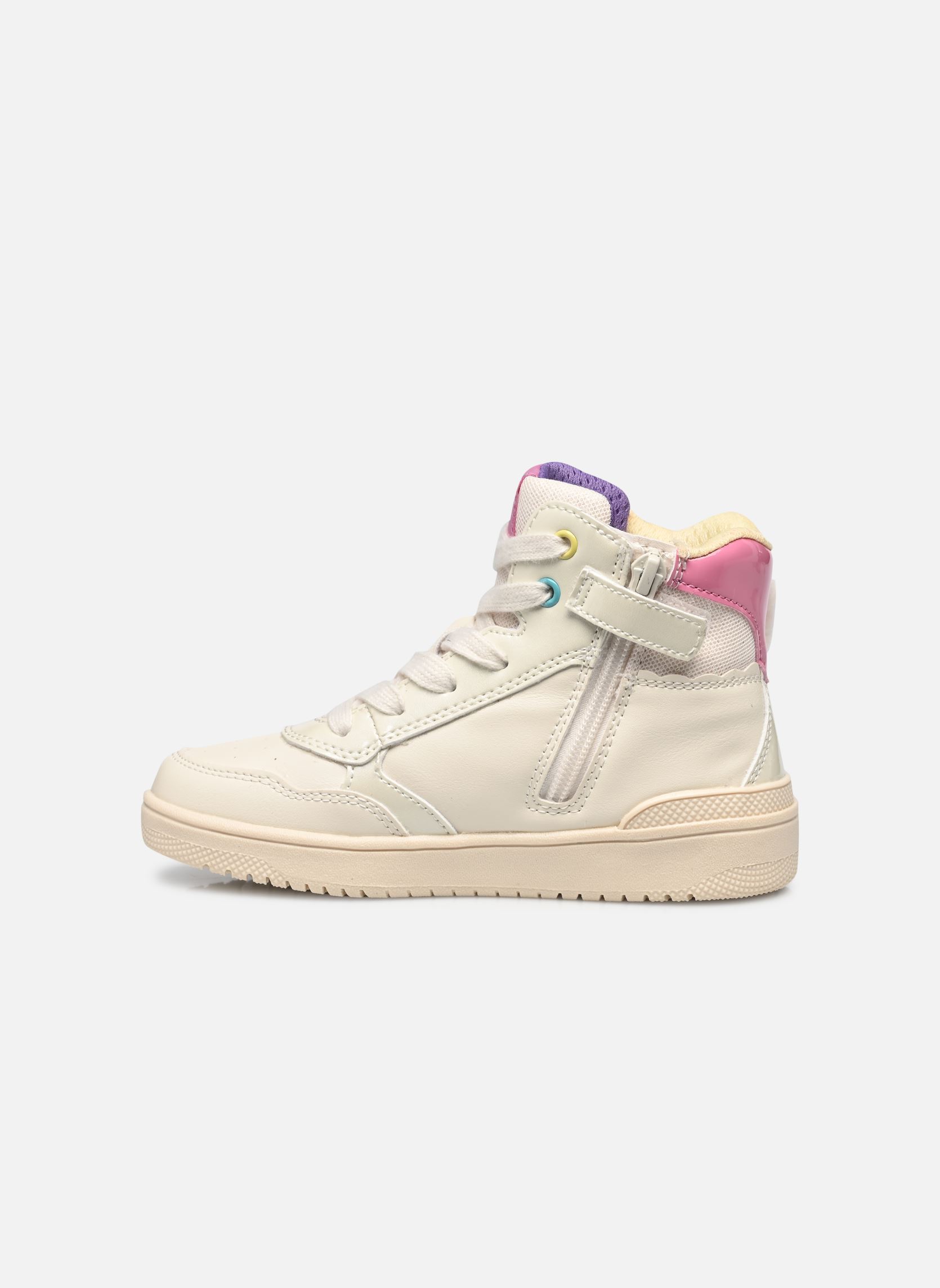 Baskets hautes J WASHIBA GIRL E fille blanc Geox Baskets hautes J WASHIBA GIRL E fille blanc LT IVORY/MULTICOLOR