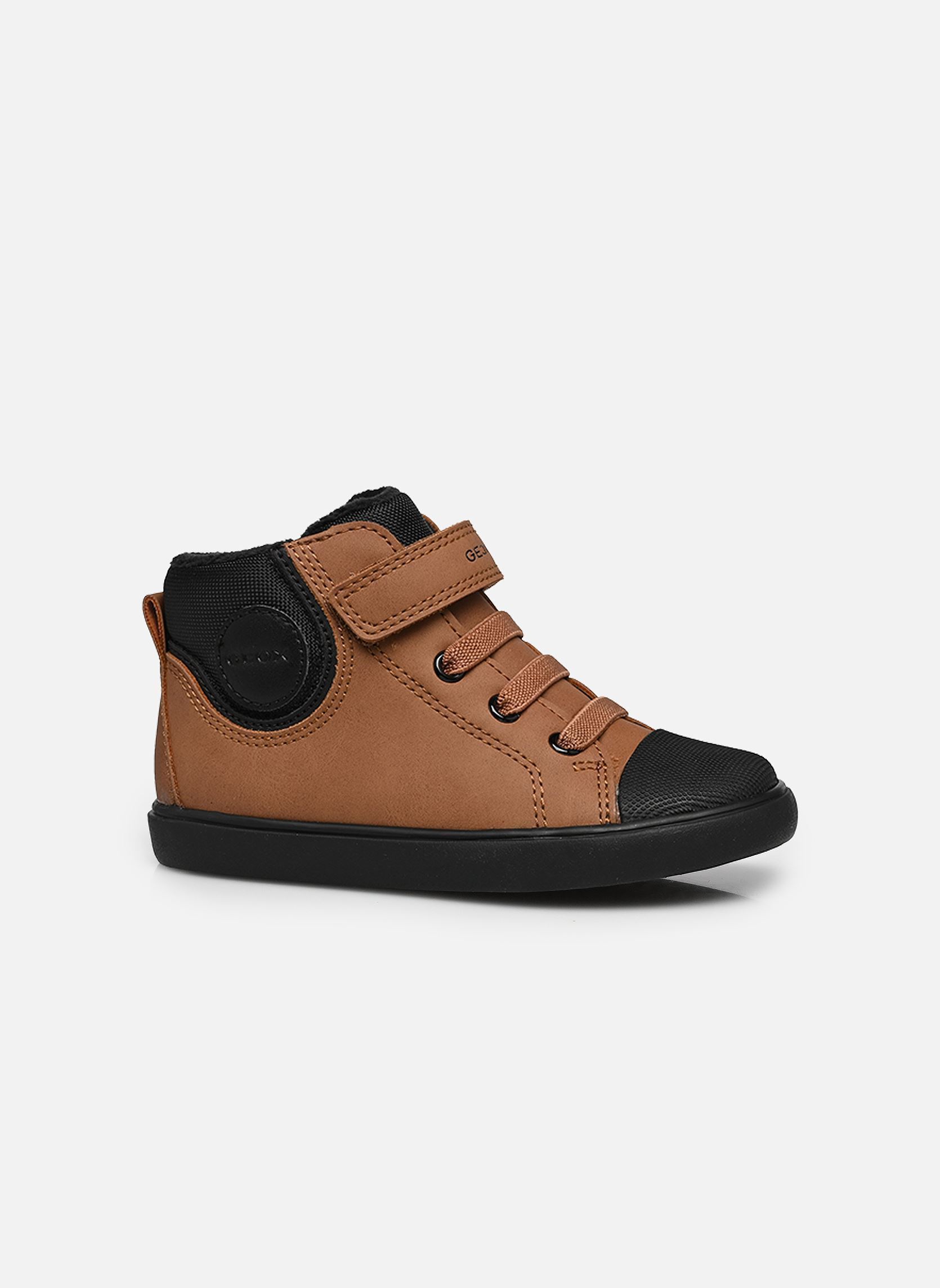 Hoge sneakers B GISLI BOY C jongens bruin Geox Hoge sneakers B GISLI BOY C jongens bruin BROWN/BLACK