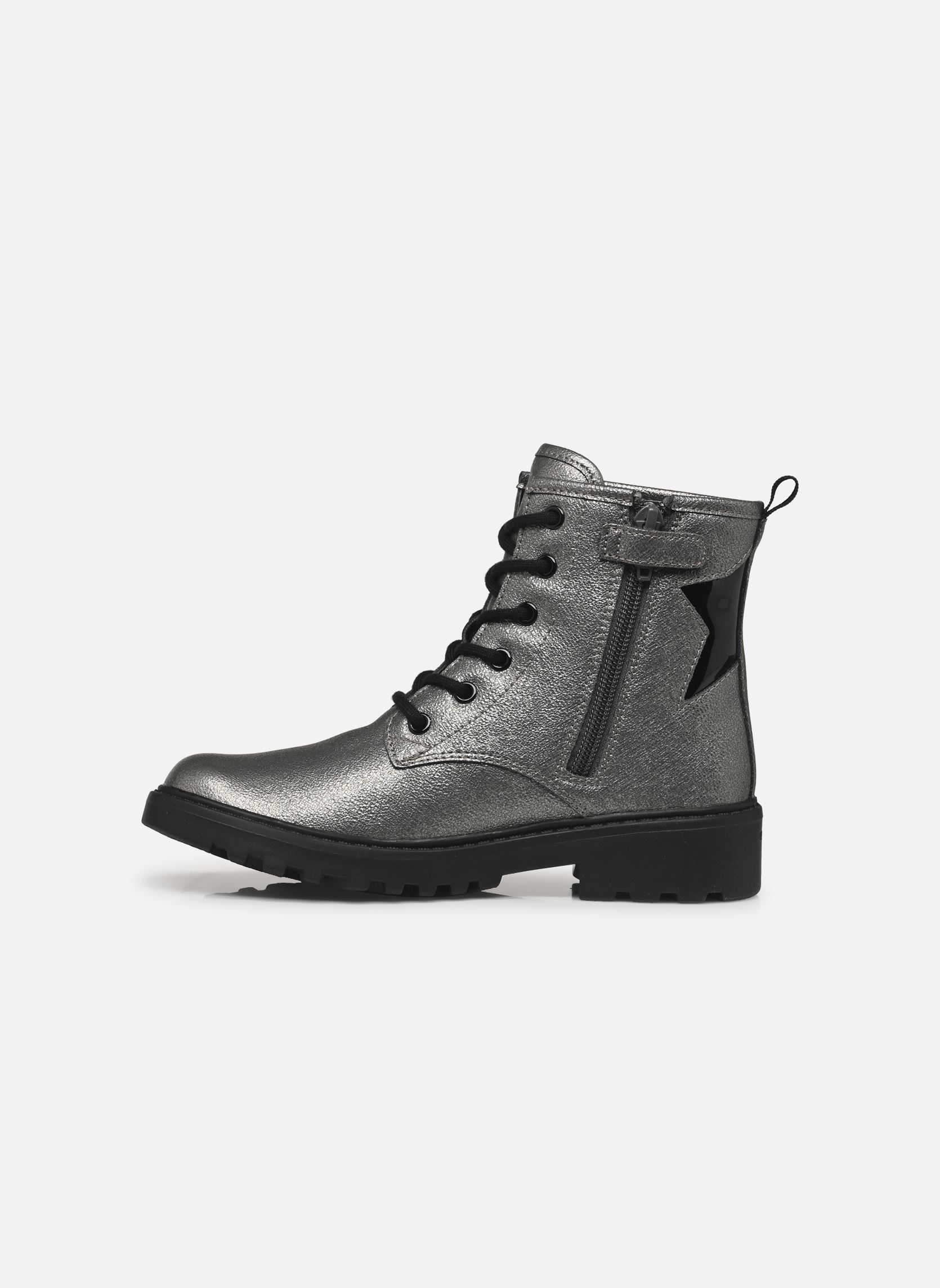Enkellaarsjes J CASEY GIRL G meisjes grijs Geox Enkellaarsjes J CASEY GIRL G meisjes grijs Graphite/Black