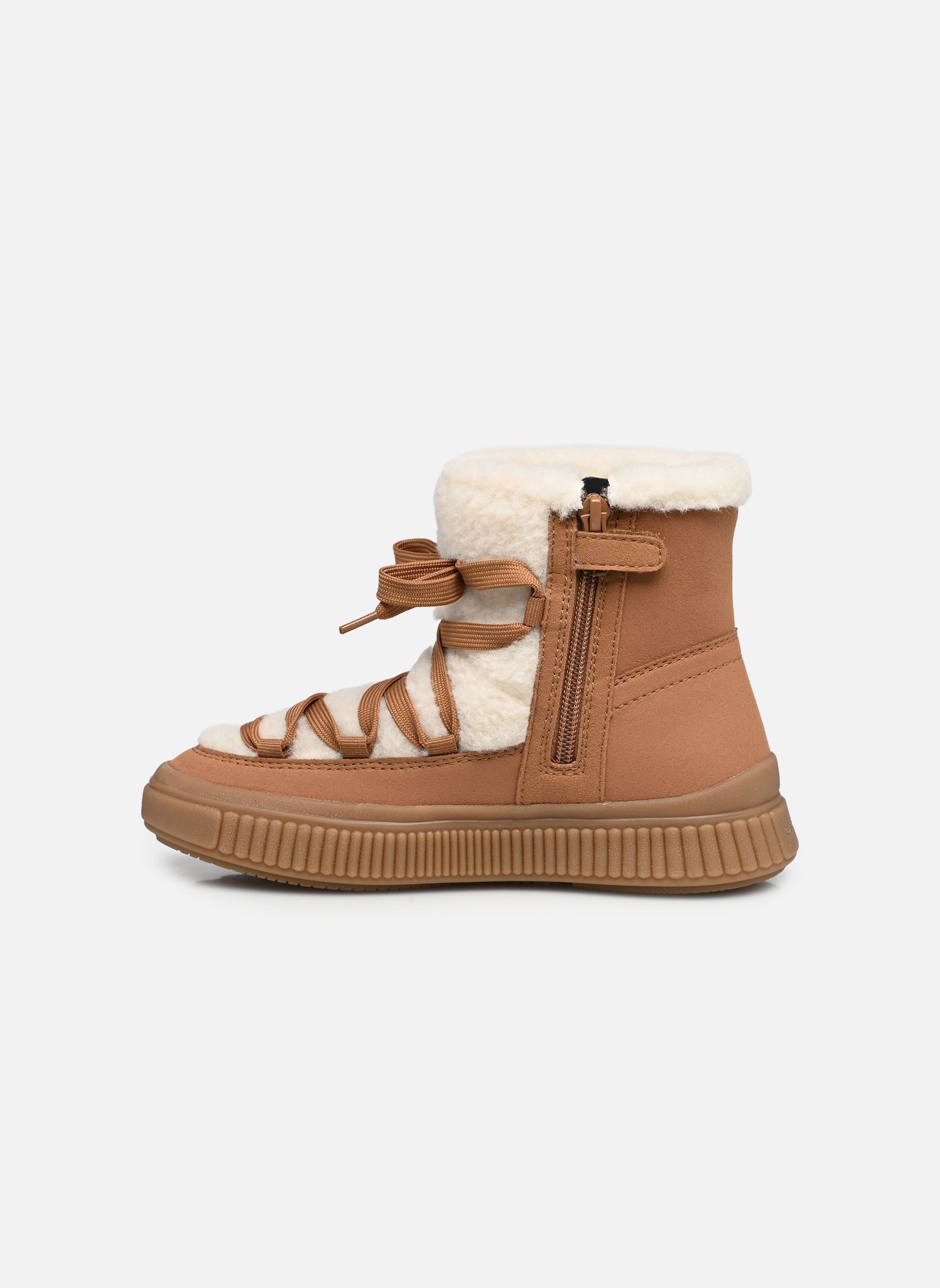 Bottes de neige J LAQUINNY GIRL D fille marron Geox Bottes de neige J LAQUINNY GIRL D fille marron WHISKY/OFF WHITE