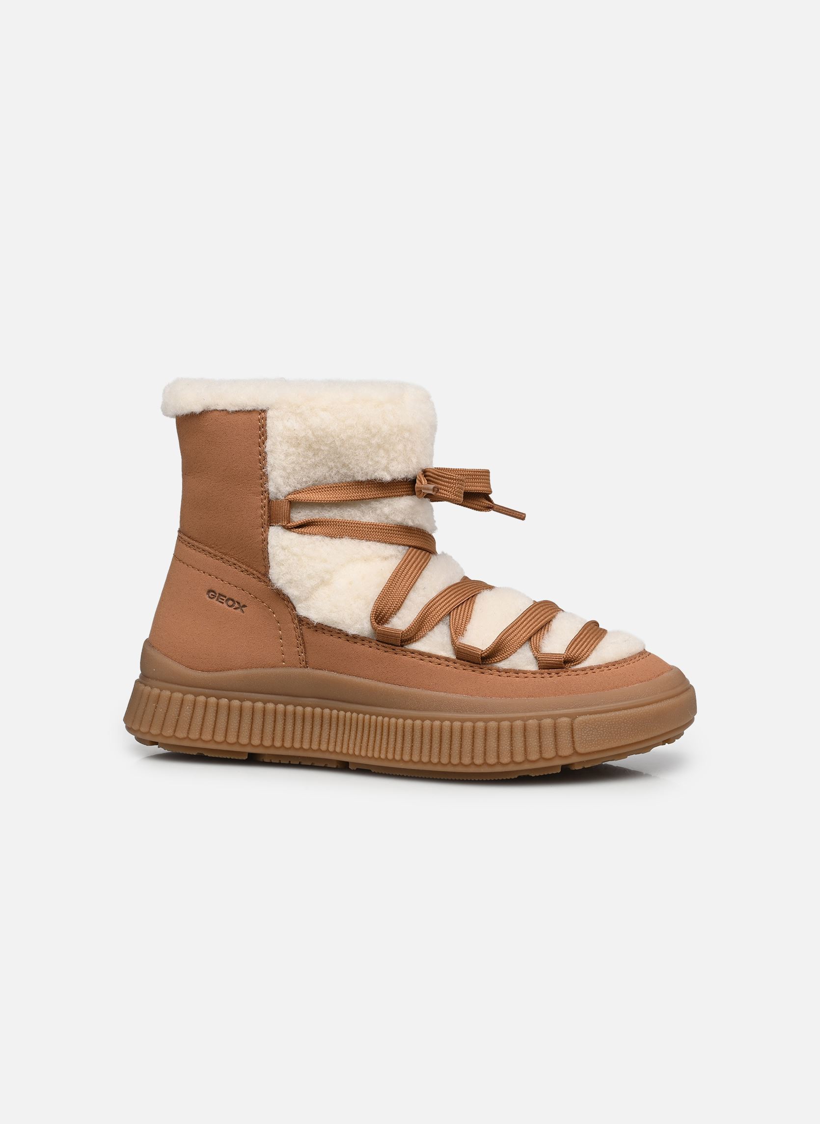 Bottes de neige J LAQUINNY GIRL D fille marron Geox Bottes de neige J LAQUINNY GIRL D fille marron WHISKY/OFF WHITE