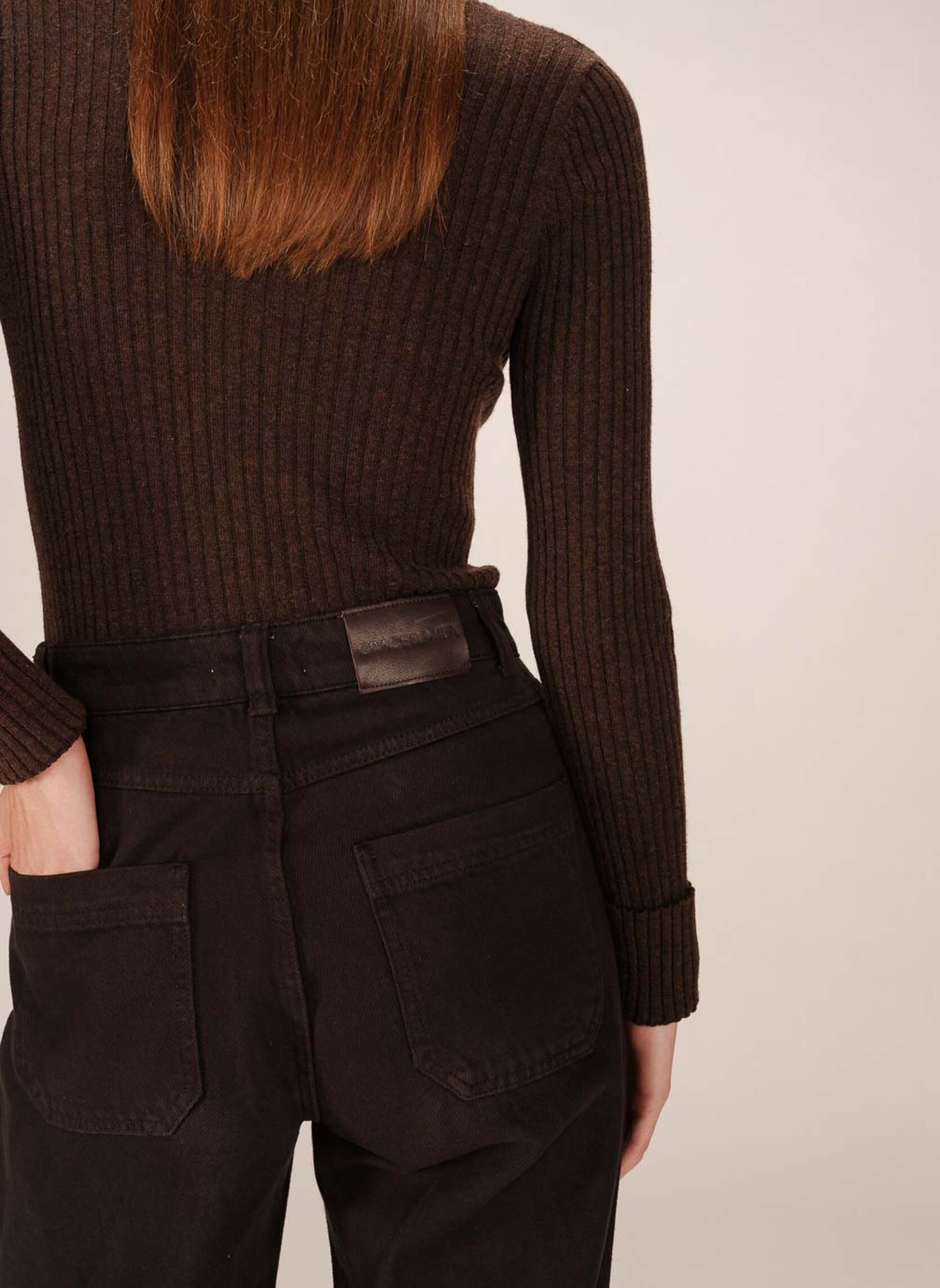 Wijde jeans / Flared Jeans James dames bruin Grace & Mila Wijde jeans / Flared Jeans James dames bruin Chocolat