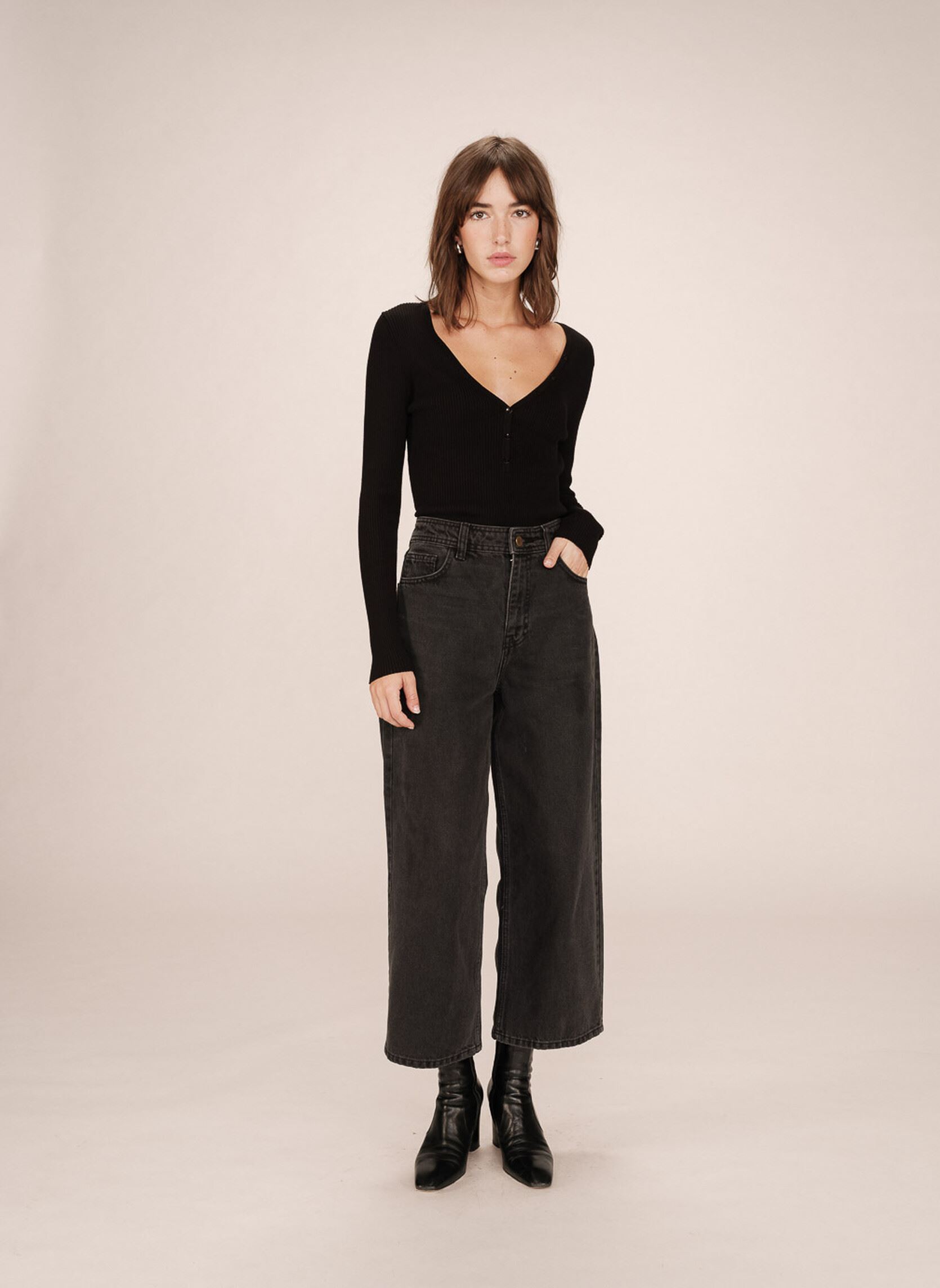 Rechte jeans / Straight Leg Jeans Jonas dames blauw Grace & Mila Rechte jeans / Straight Leg Jeans Jonas dames blauw Black Washed