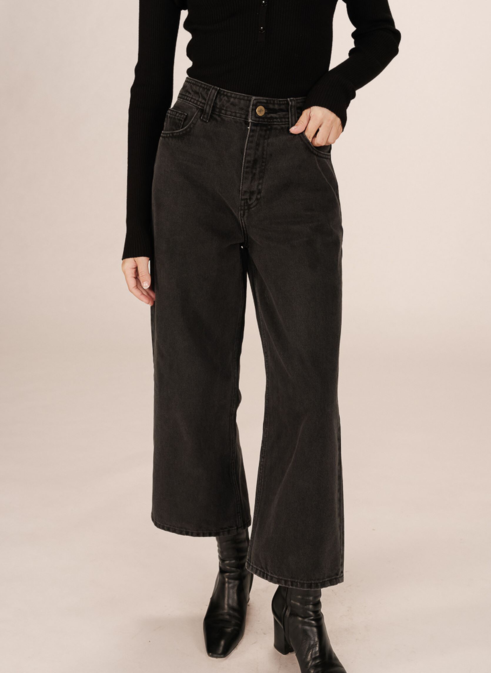 Rechte jeans / Straight Leg Jeans Jonas dames blauw Grace & Mila Rechte jeans / Straight Leg Jeans Jonas dames blauw Black Washed