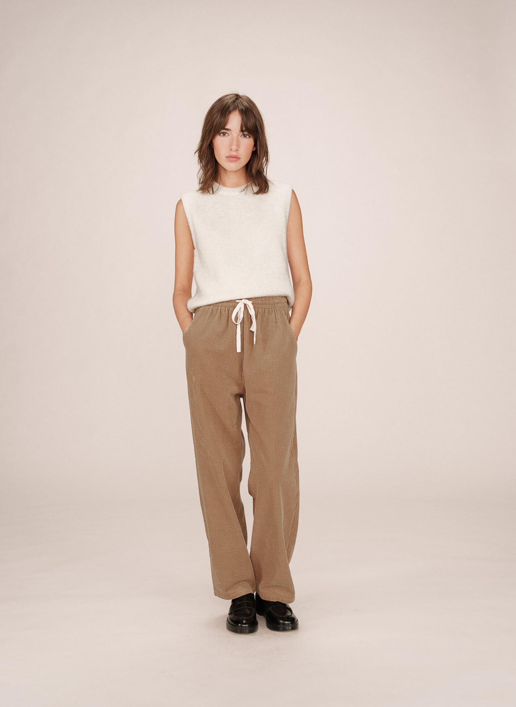 Rechte broeken Liberty dames beige Grace & Mila Rechte broeken Liberty dames beige Greige