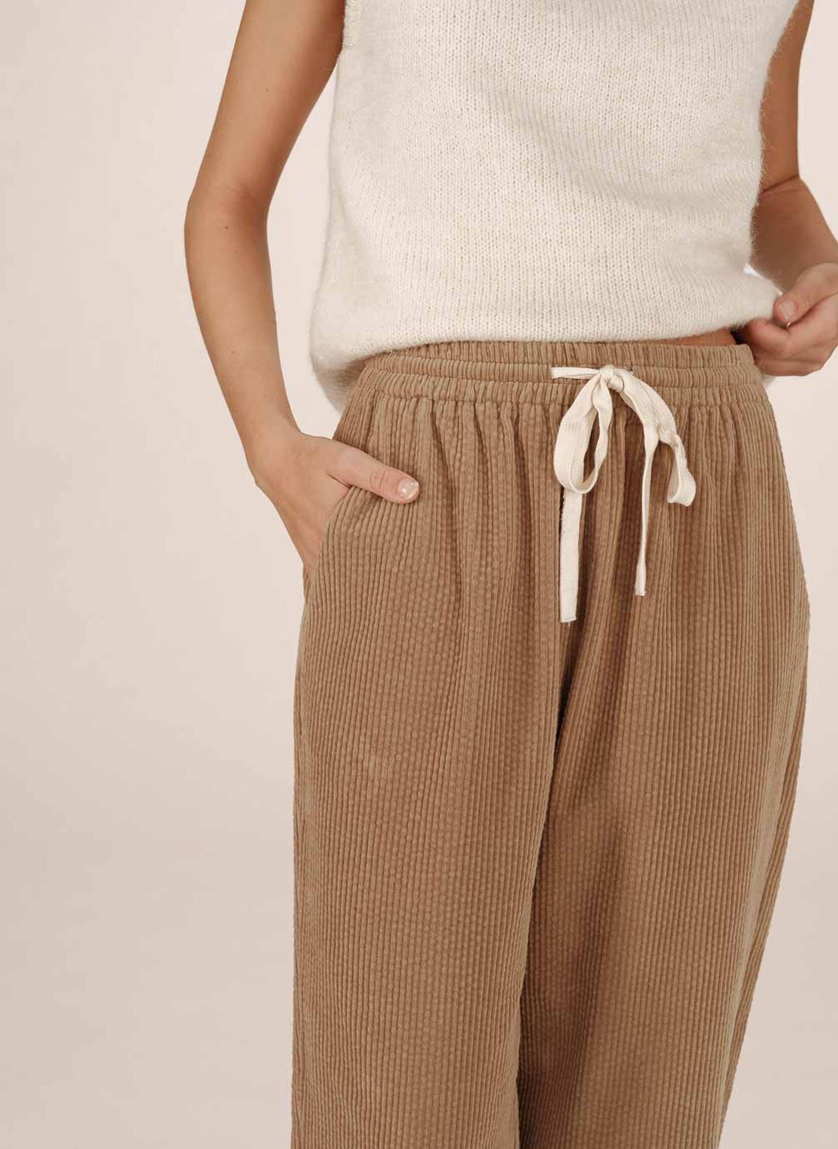 Rechte broeken Liberty dames beige Grace & Mila Rechte broeken Liberty dames beige Greige