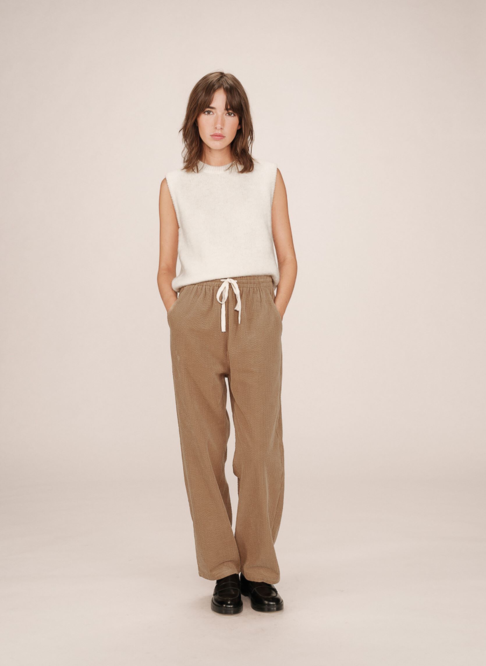 Rechte broeken Liberty dames beige Grace & Mila Rechte broeken Liberty dames beige Greige