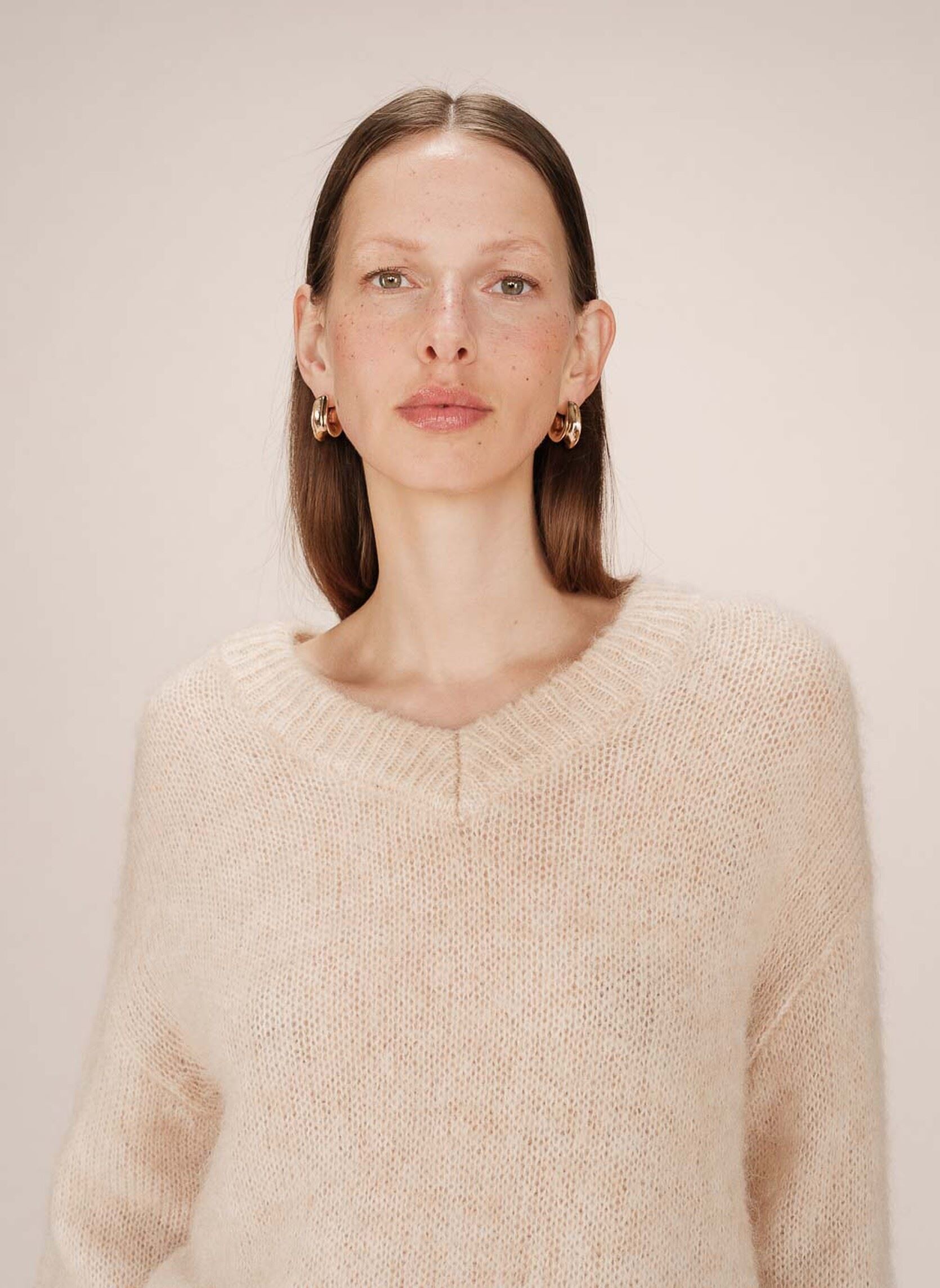 Pulls Sabado femme beige Grace & Mila Pulls Sabado femme beige Vanille