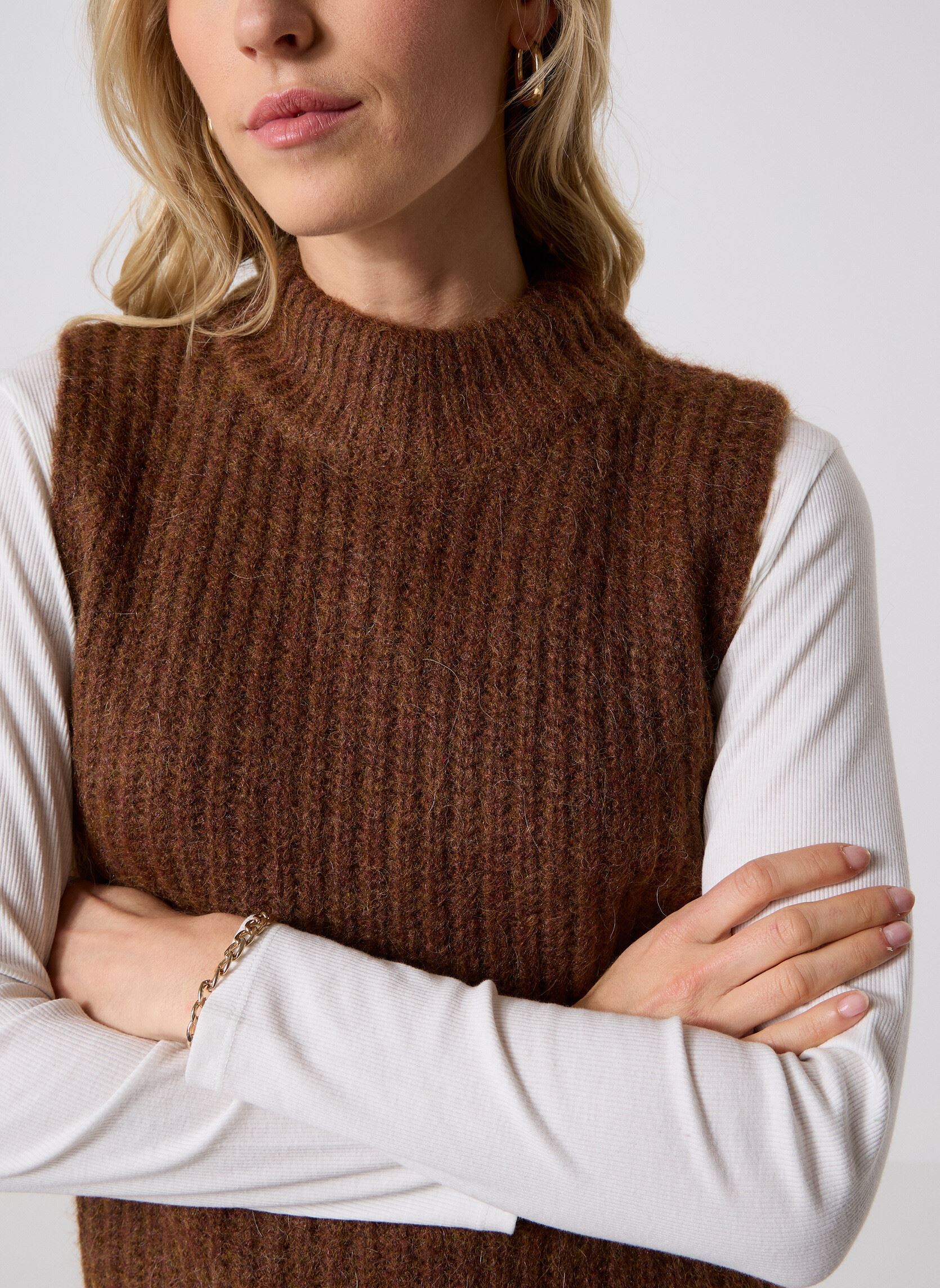 Pulls Sablon femme marron Grace & Mila Pulls Sablon femme marron Acajou