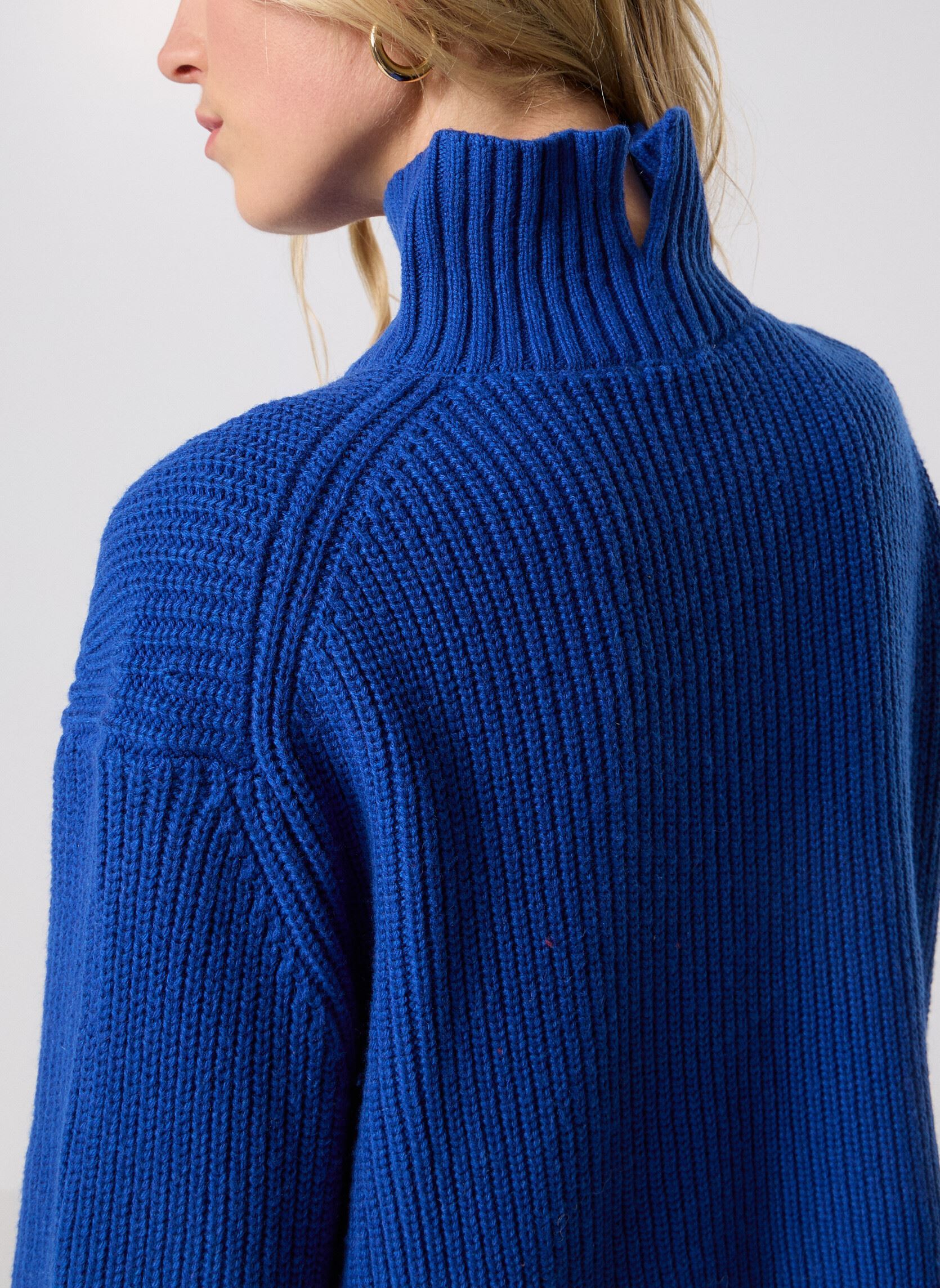 Truien Sagan dames blauw Grace & Mila Truien Sagan dames blauw BLEU COBALT