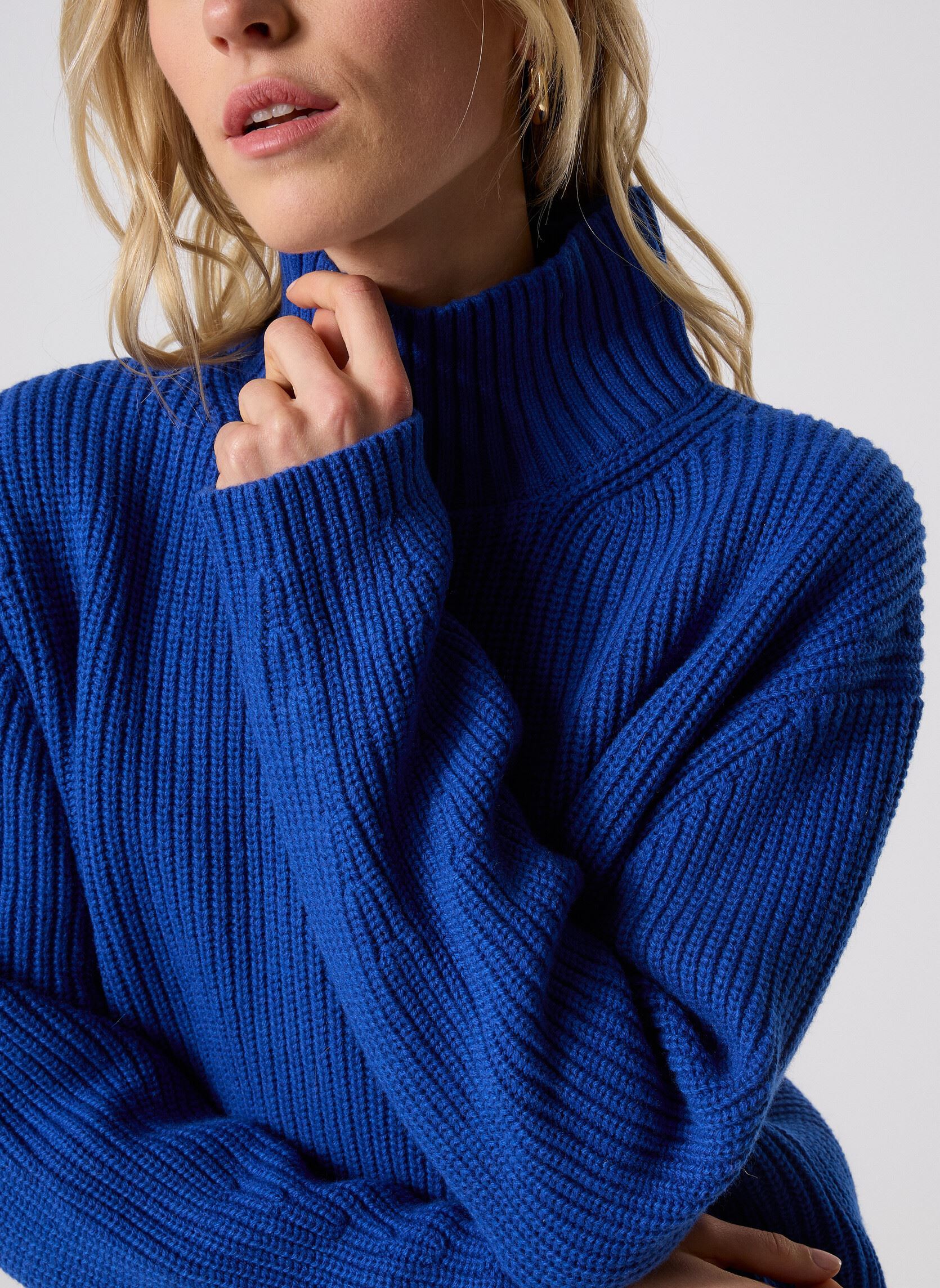 Truien Sagan dames blauw Grace & Mila Truien Sagan dames blauw BLEU COBALT