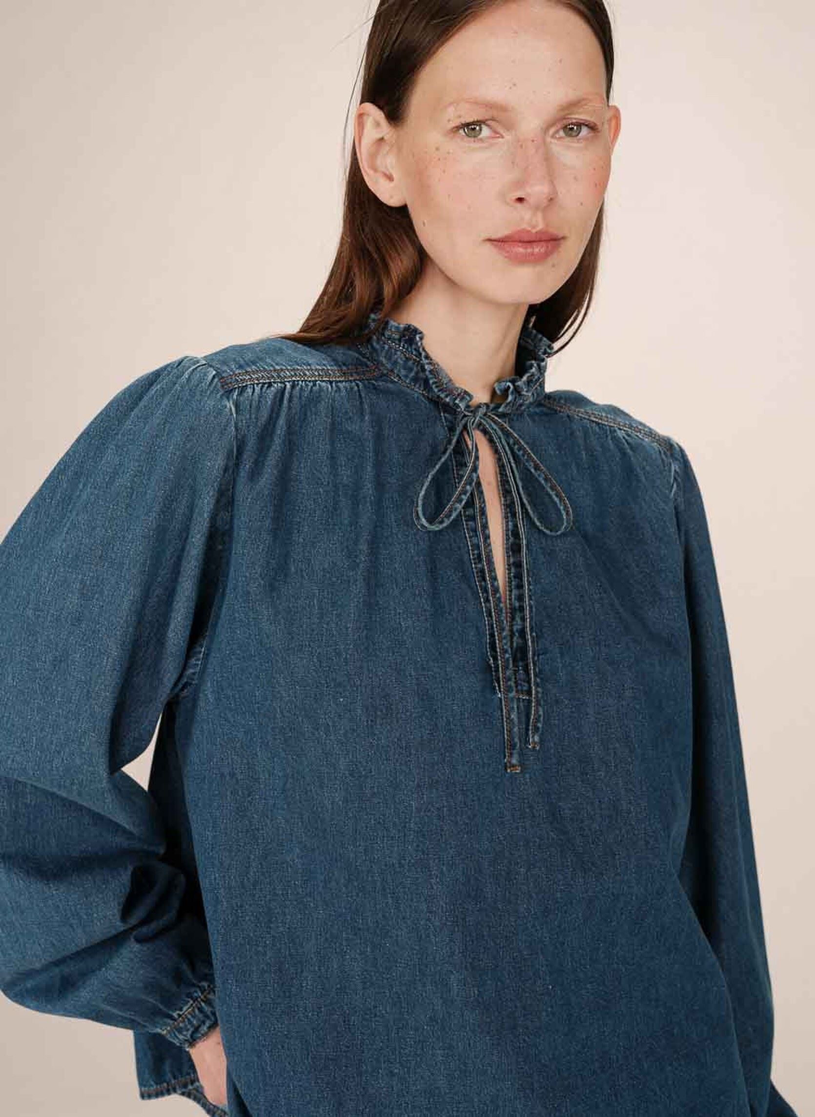 Blouses met lange mouwen Salsa dames blauw Grace & Mila Blouses met lange mouwen Salsa dames blauw Medium Blue