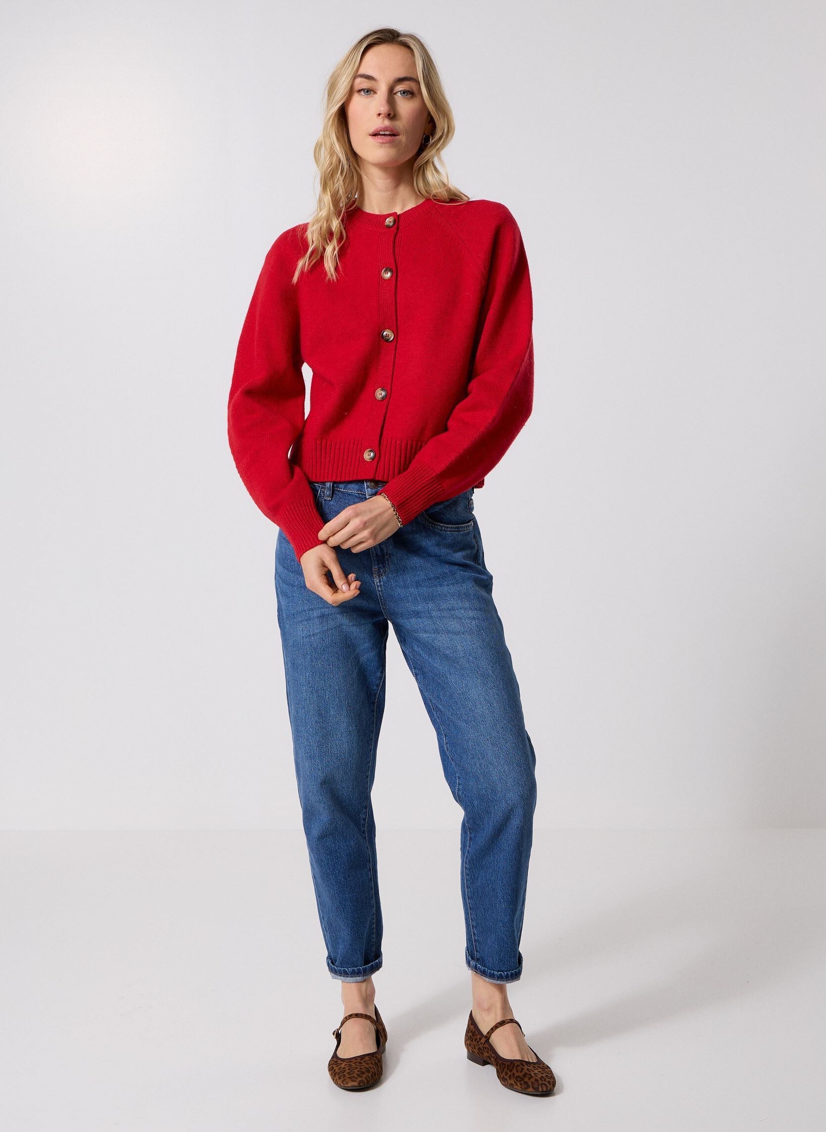 Vesten Sanders dames rood Grace & Mila Vesten Sanders dames rood ROUGE