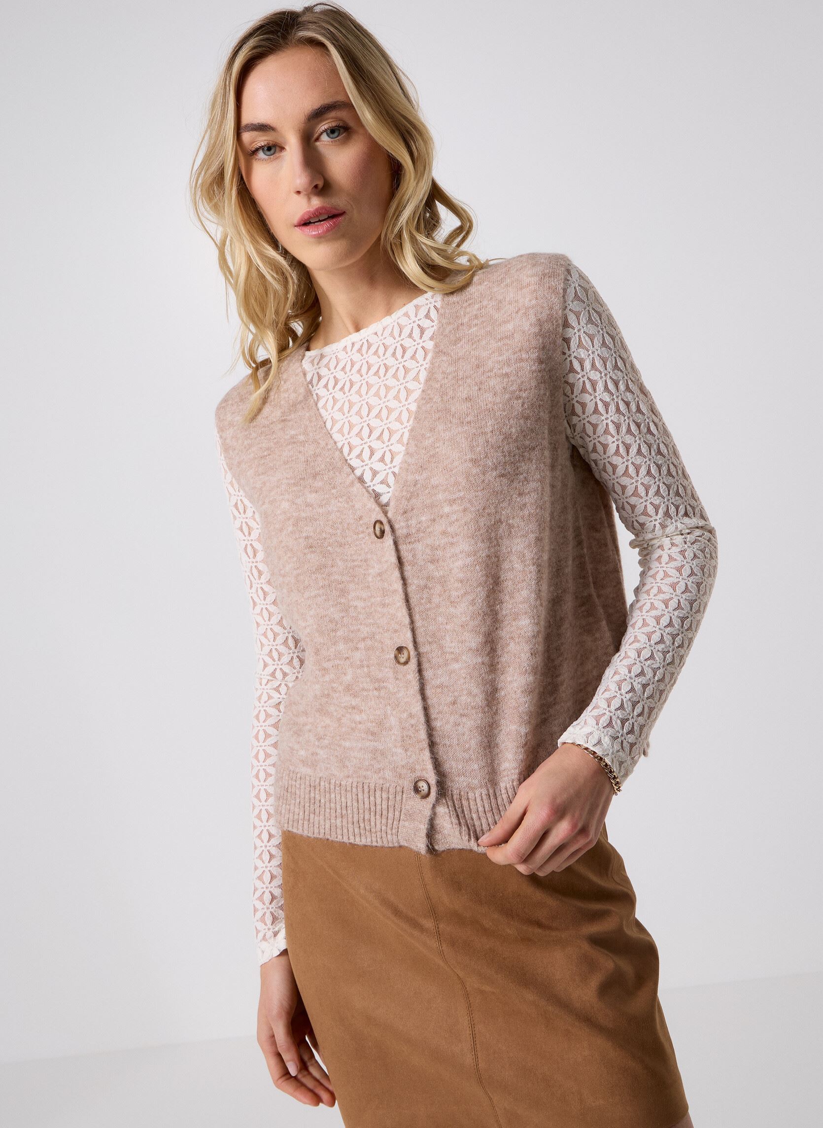 Vesten Santa dames beige Grace & Mila Vesten Santa dames beige Beige