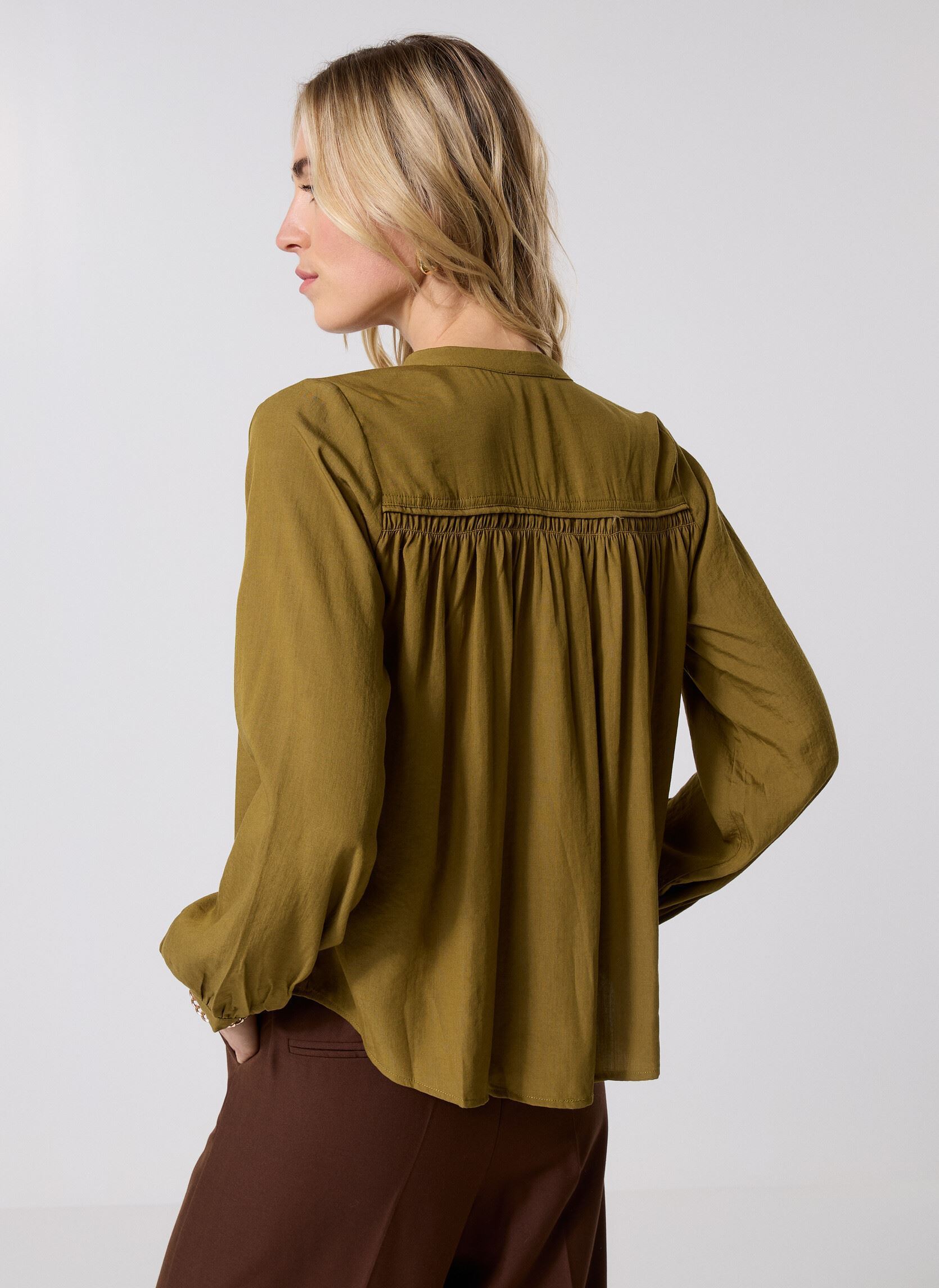 Langarm-Blusen Savannah damen grün Grace & Mila Langarm-Blusen Savannah damen grün OLIVE