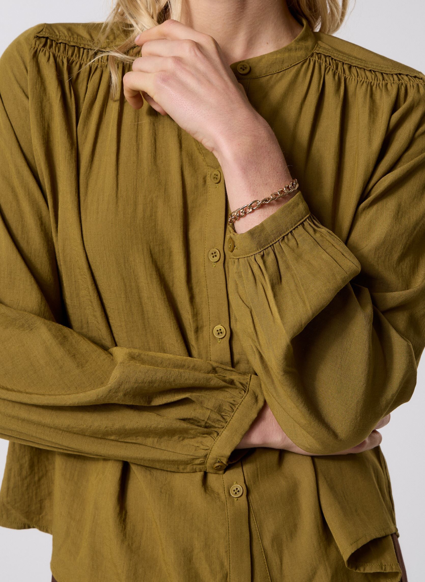Langarm-Blusen Savannah damen grün Grace & Mila Langarm-Blusen Savannah damen grün OLIVE