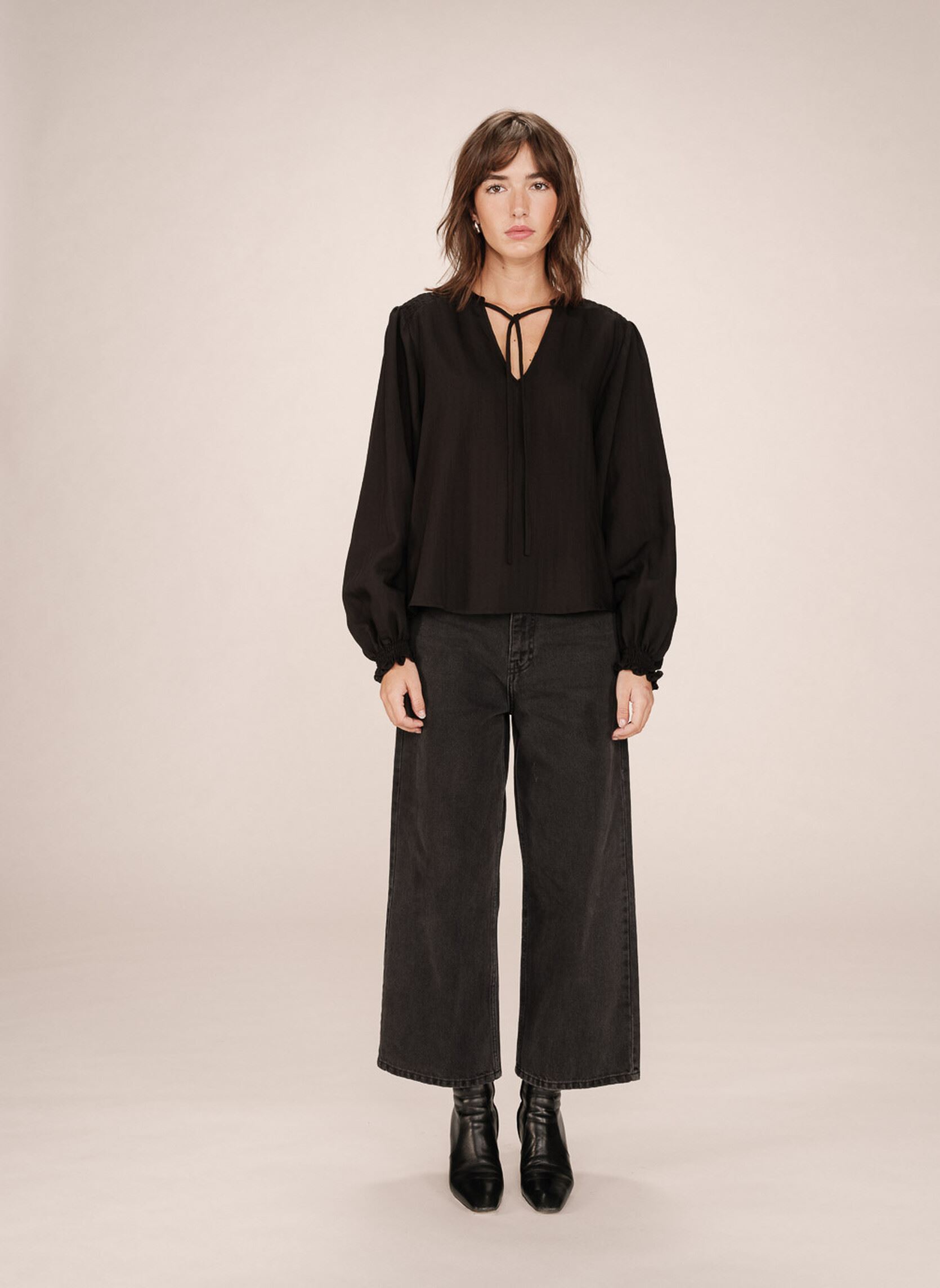 Blouses met lange mouwen Serinda dames zwart Grace & Mila Blouses met lange mouwen Serinda dames zwart NOIR