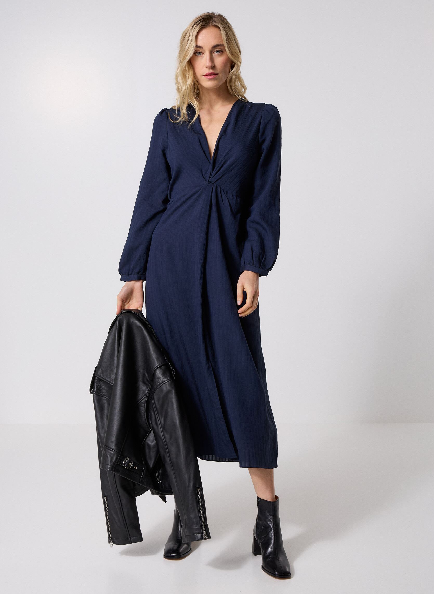 Lange jurken Shirley dames blauw Grace & Mila Lange jurken Shirley dames blauw Marine