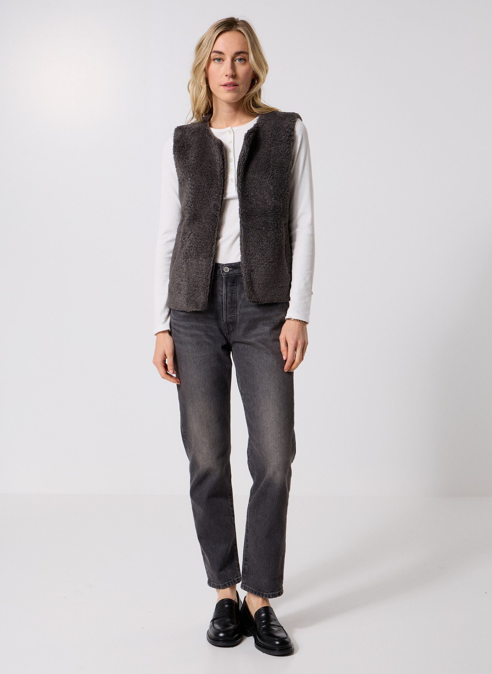 Bodywarmer Sinatra dames grijs Grace & Mila Bodywarmer Sinatra dames grijs Anthracite