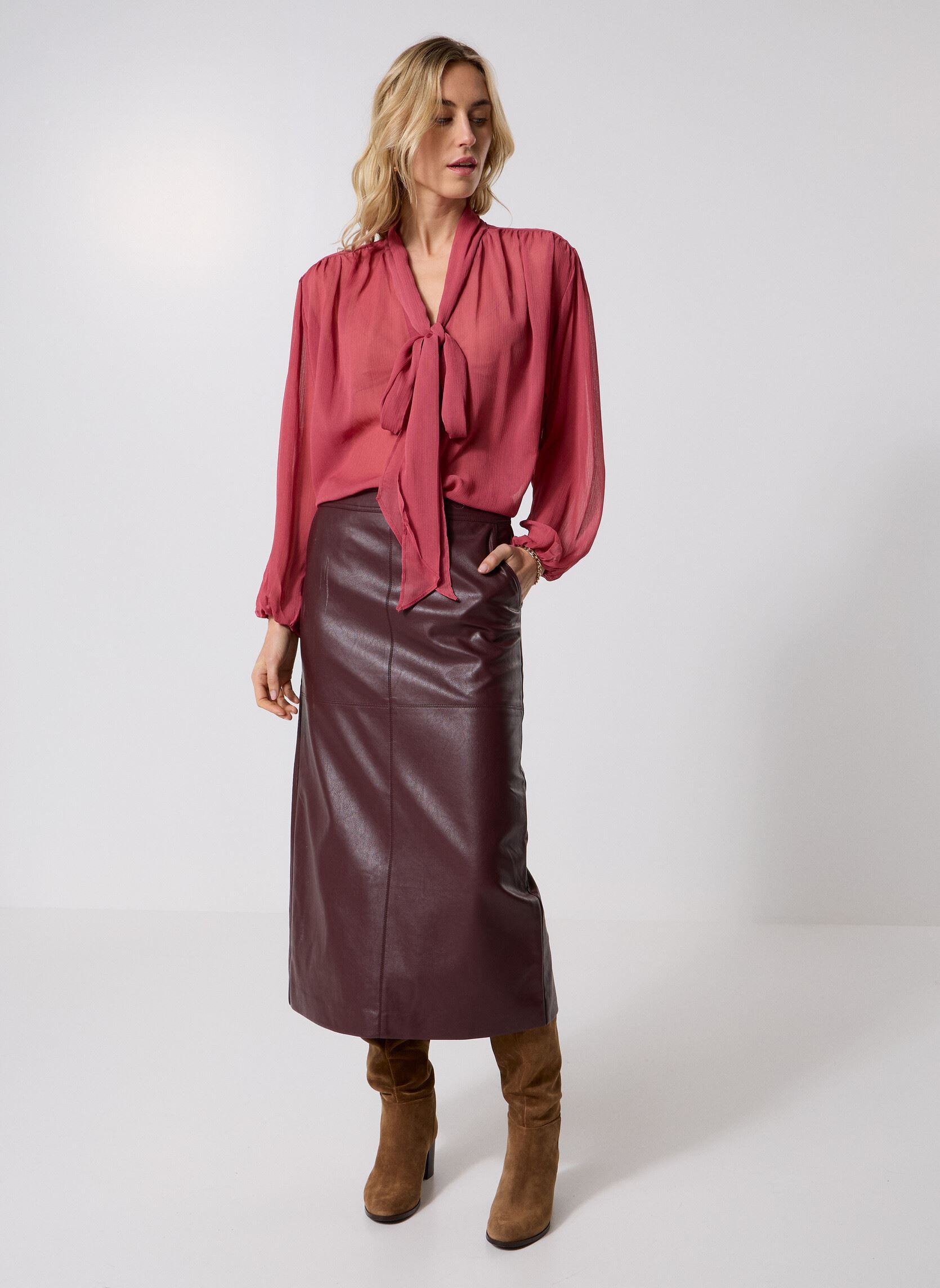 Jupes mi-longues Sirene femme bordeaux Grace & Mila Jupes mi-longues Sirene femme bordeaux Bordeaux