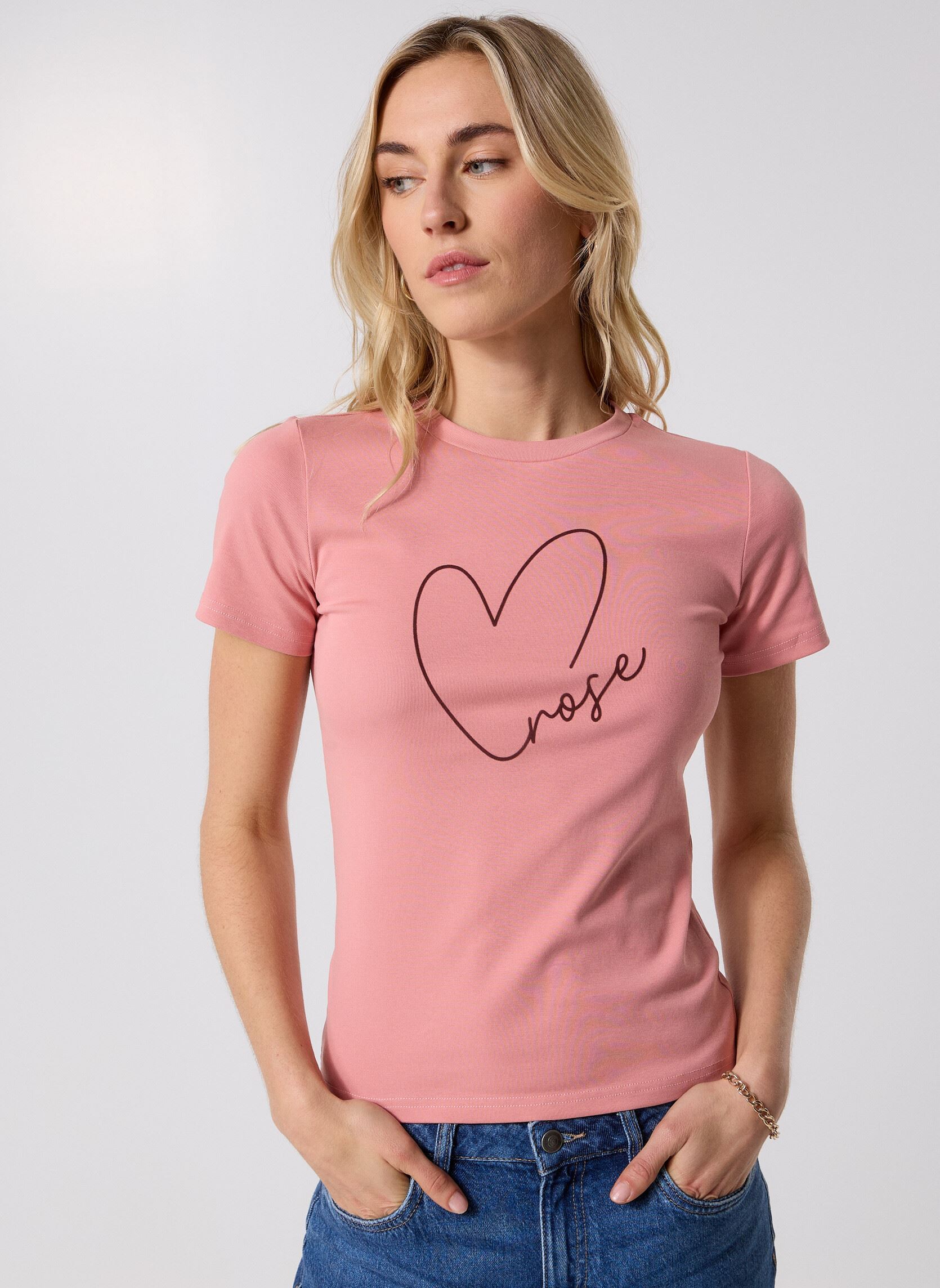 T-shirts met korte mouwen Sixte dames roze Grace & Mila T-shirts met korte mouwen Sixte dames roze Blush