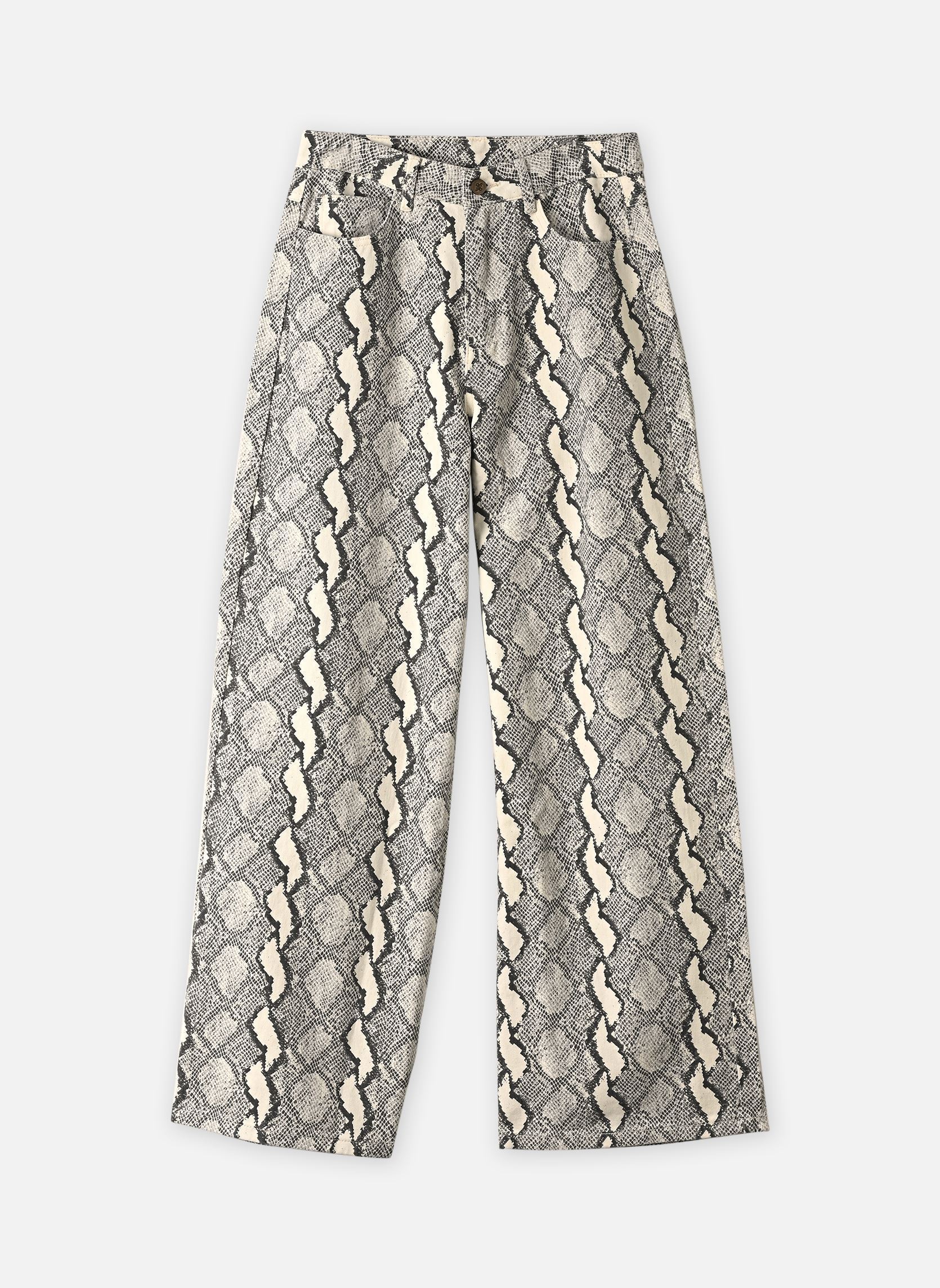 Wijde jeans / Flared Jeans Socca dames beige Grace & Mila Wijde jeans / Flared Jeans Socca dames beige PYTHON